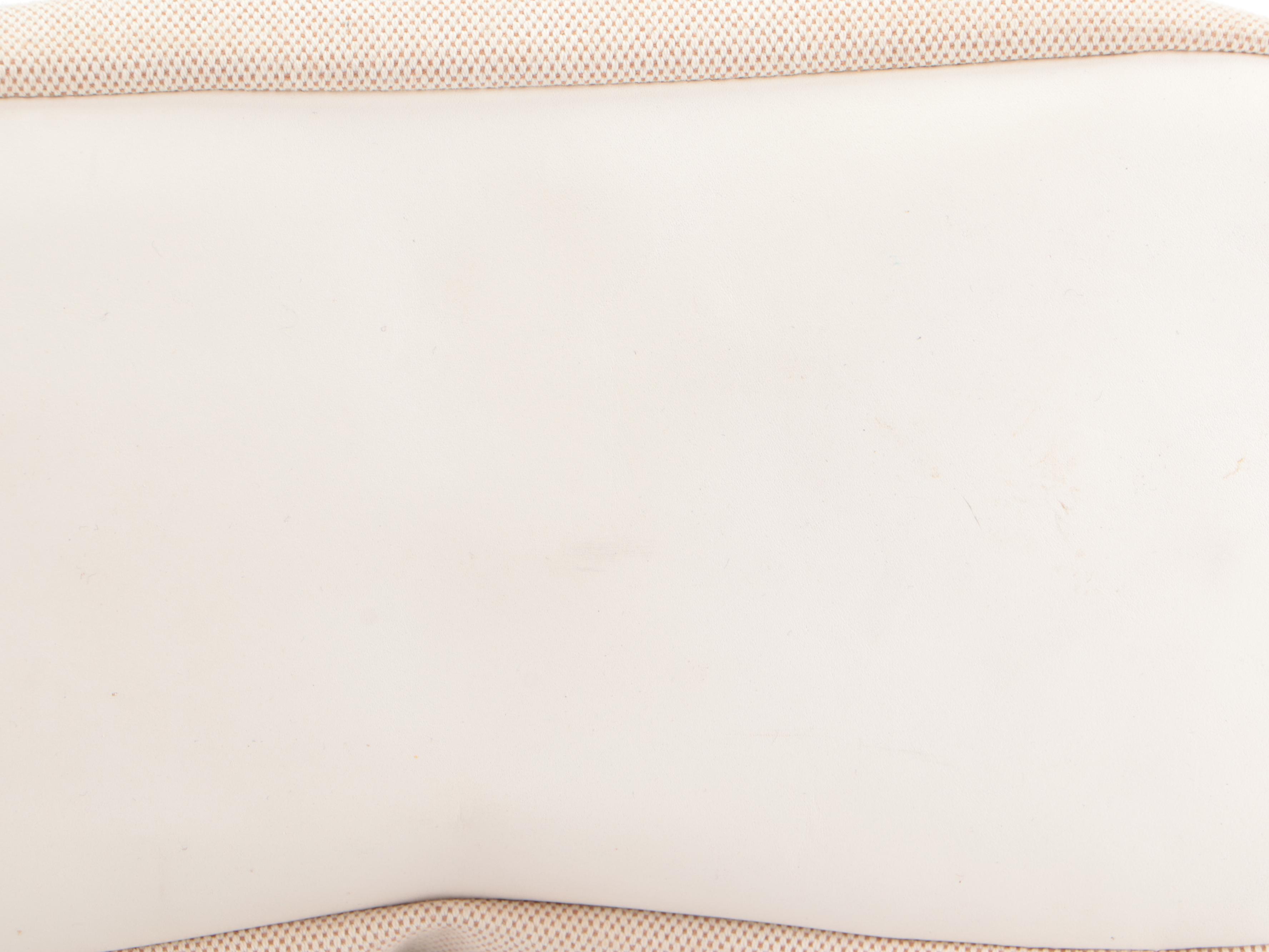 Tory Burch Shoulder Tote Tag in Ivory Woven Canvas and Leather