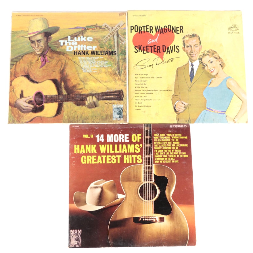 Hank Williams with Porter Wagoner and Skeeter Davis Vinyl LP Records