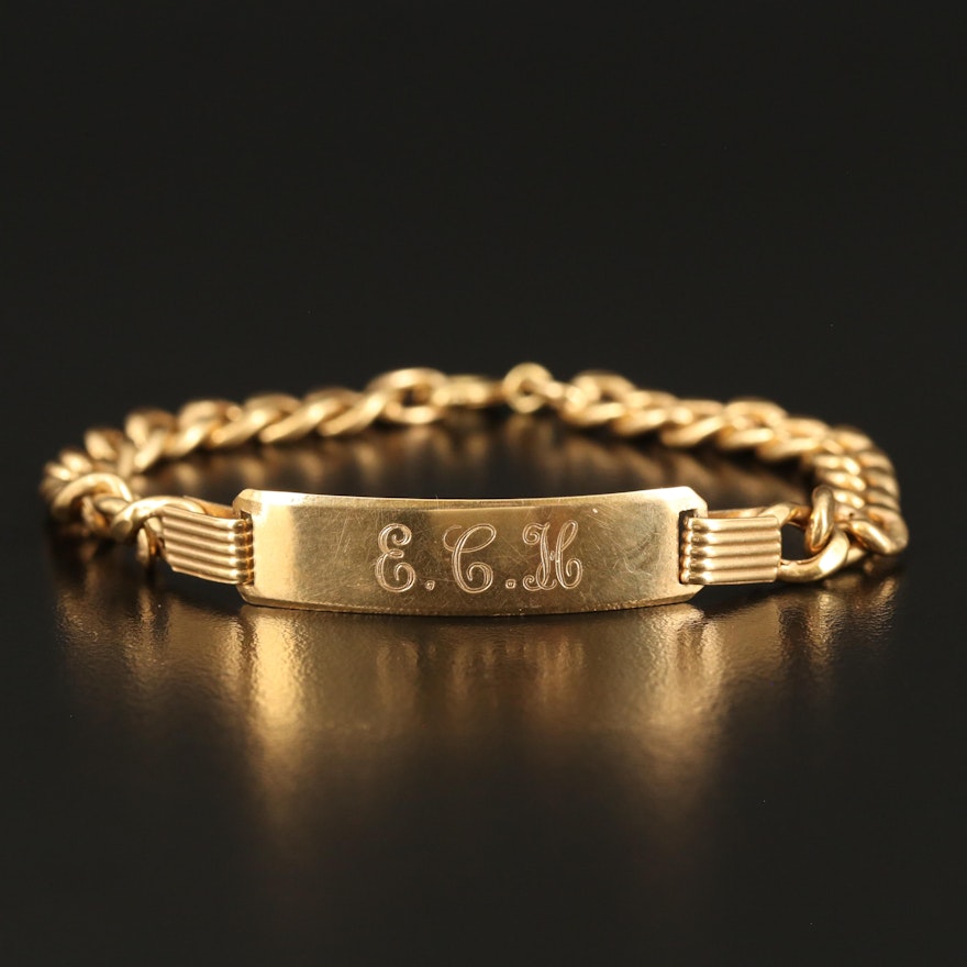 Vintage Italian 14K ID Bracelet