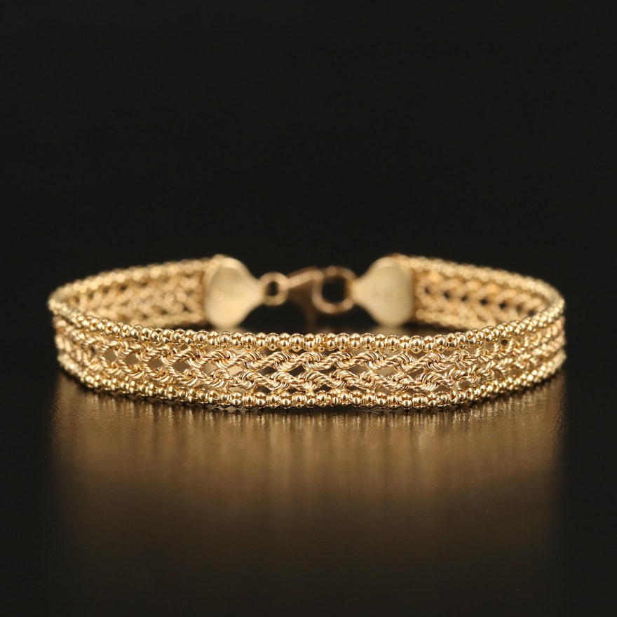 14K Multi-Strand Twisted Rope Bracelet