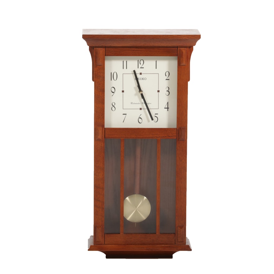 Seiko Westminister-Whittington Wooden Wall Clock