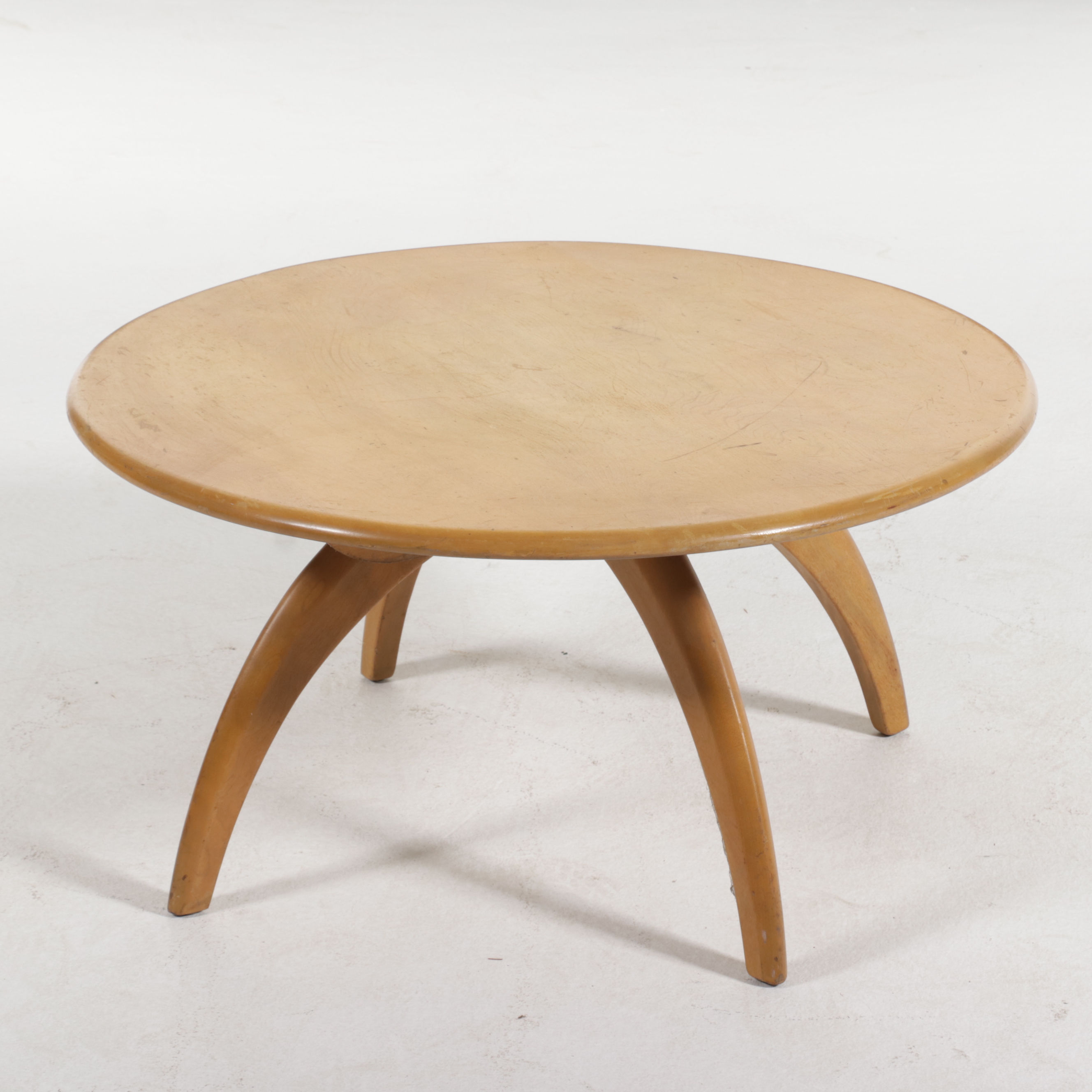Mid Century Modern Heywood-Wakefield Round Lazy-Susan Coffee Table