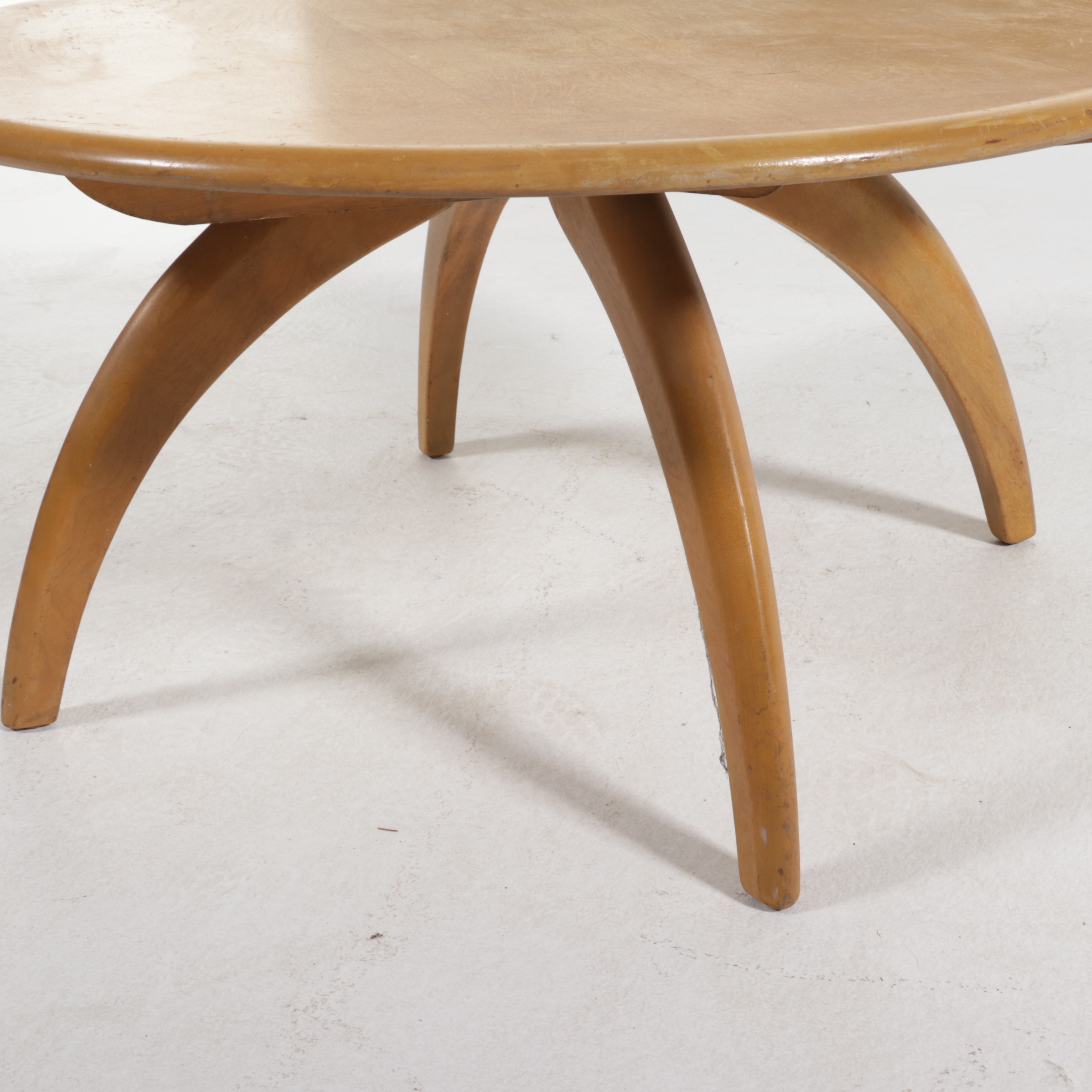 Mid Century Modern Heywood-Wakefield Round Lazy-Susan Coffee Table