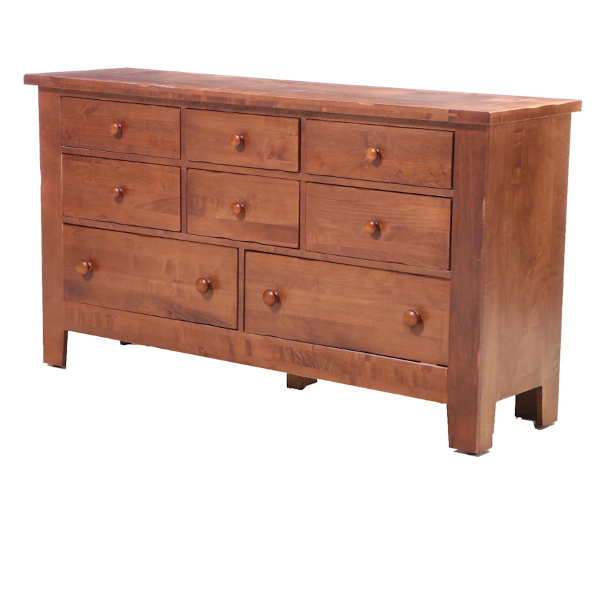 Vaughan-Bassett Furniture Co. Primitive Style Cherrywood Eight-Drawer Chest