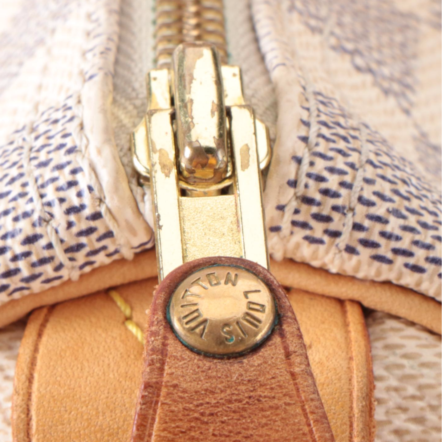 Louis Vuitton Speedy 25 in Damier Azur Coated Canvas and Vachetta Leather