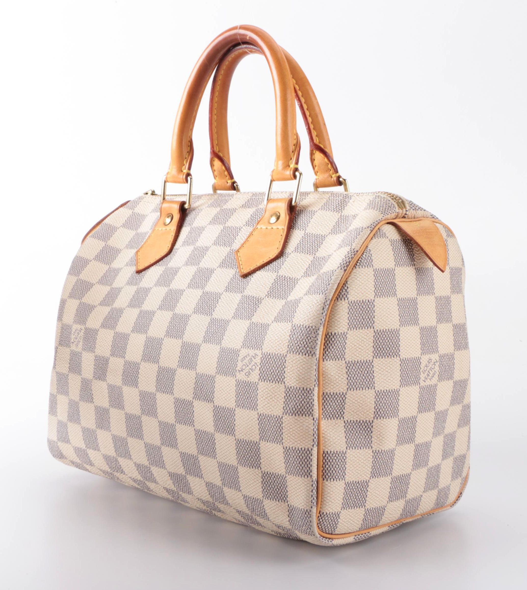 Louis Vuitton Speedy 25 in Damier Azur Coated Canvas and Vachetta Leather
