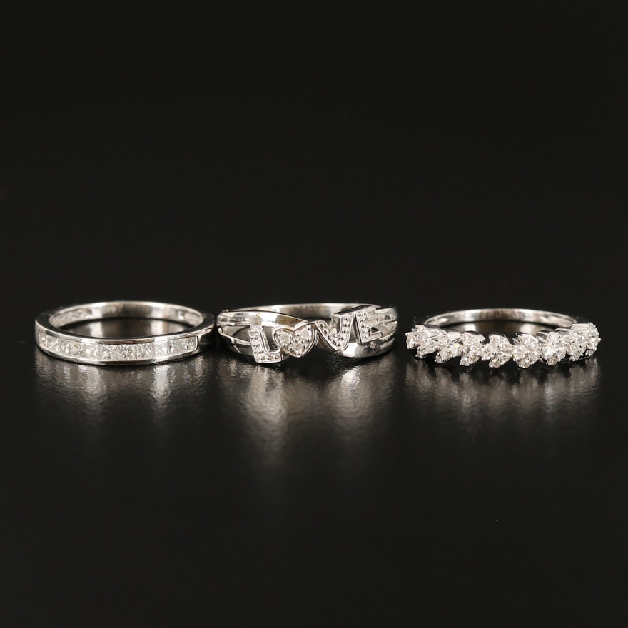 Sterling Diamond Ring Collection