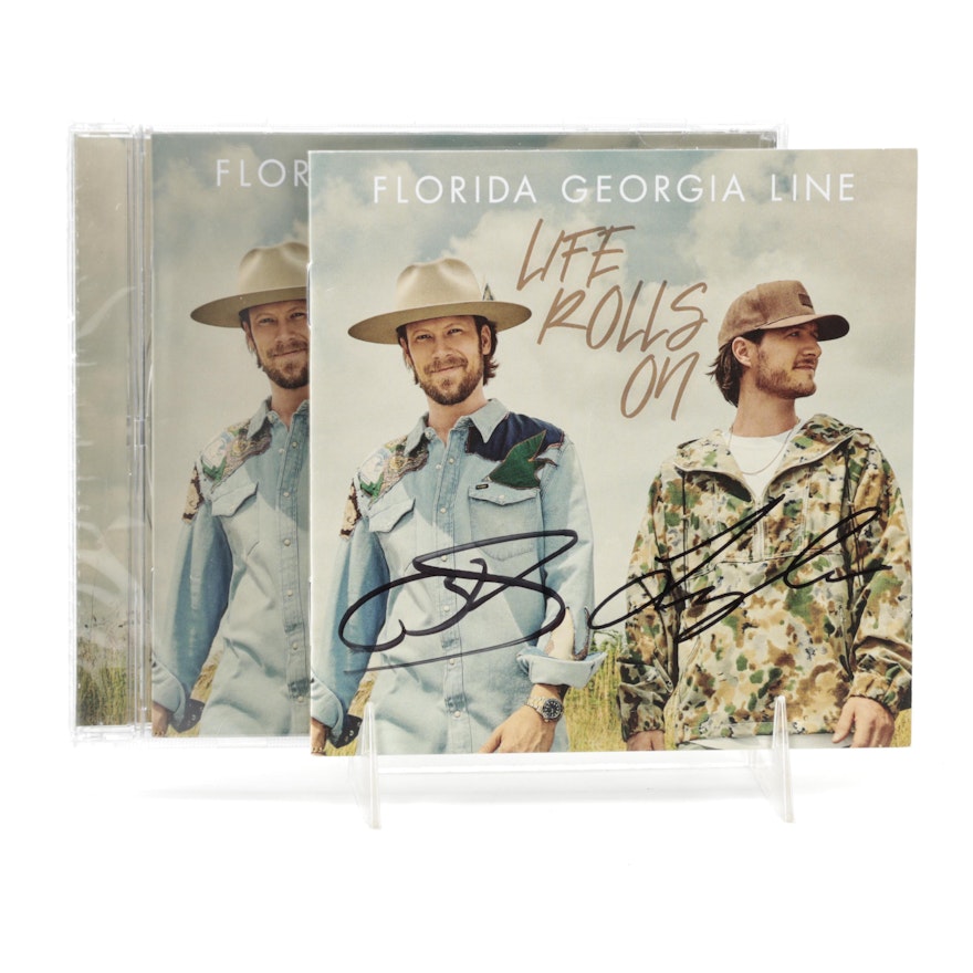 Florida Georgia Line CD "Life Rolls On" with Tyler Hubbard Signed Booklet