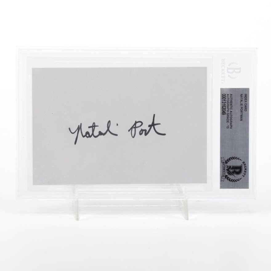 "Natalie Portman" Signed Index Card