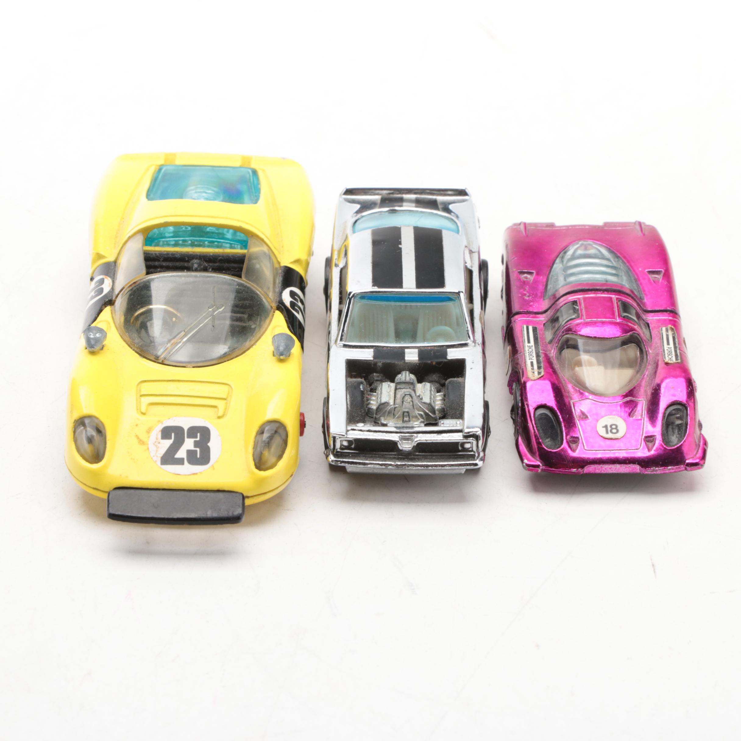 Corgi Diecast Ferrari 206 Dino Sport, Hot Wheels Porsche 917, "King Kuda" Cars