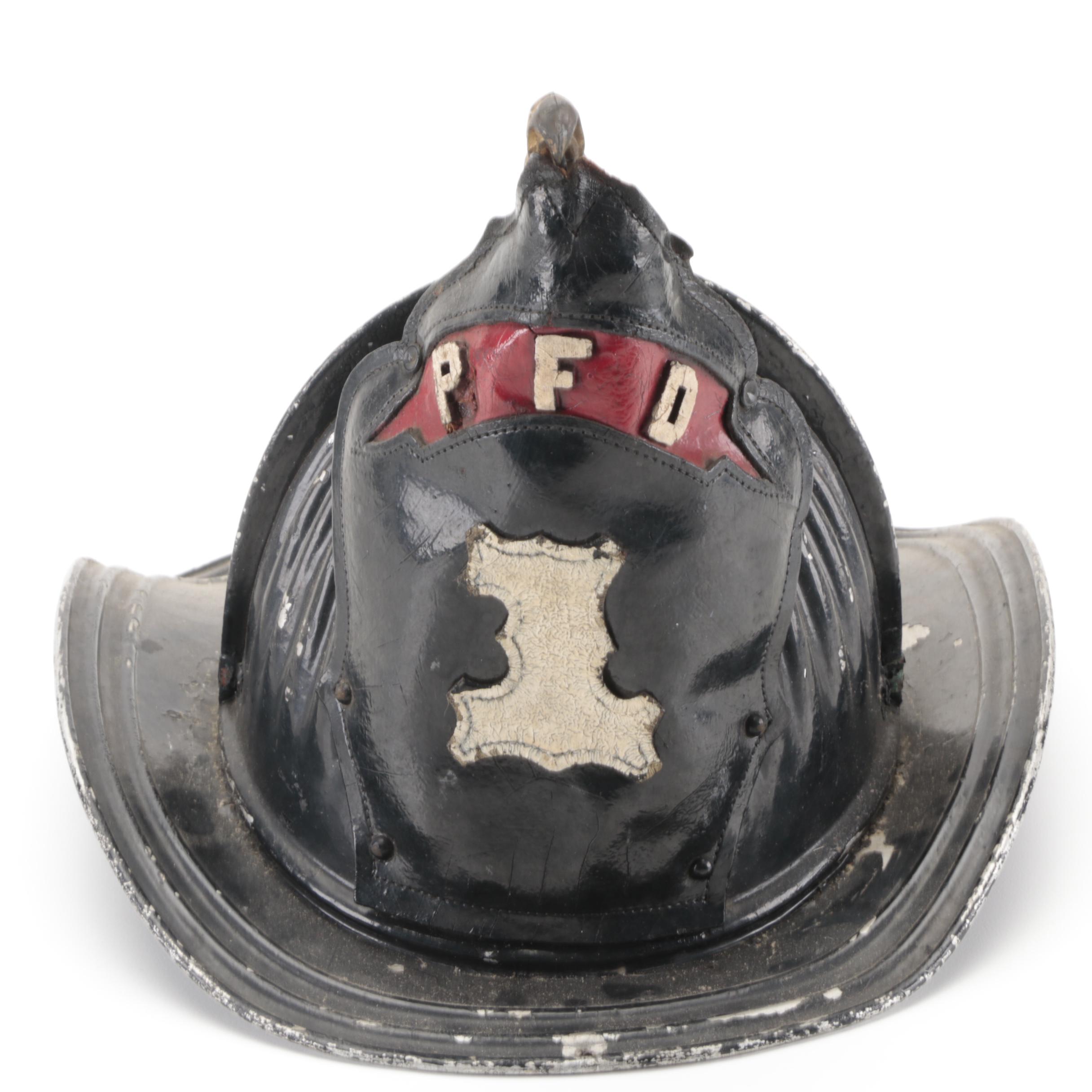 Cairns & Brothers "PFD 1" Metal and Leather Firefighting Helmet, Late 19th C.