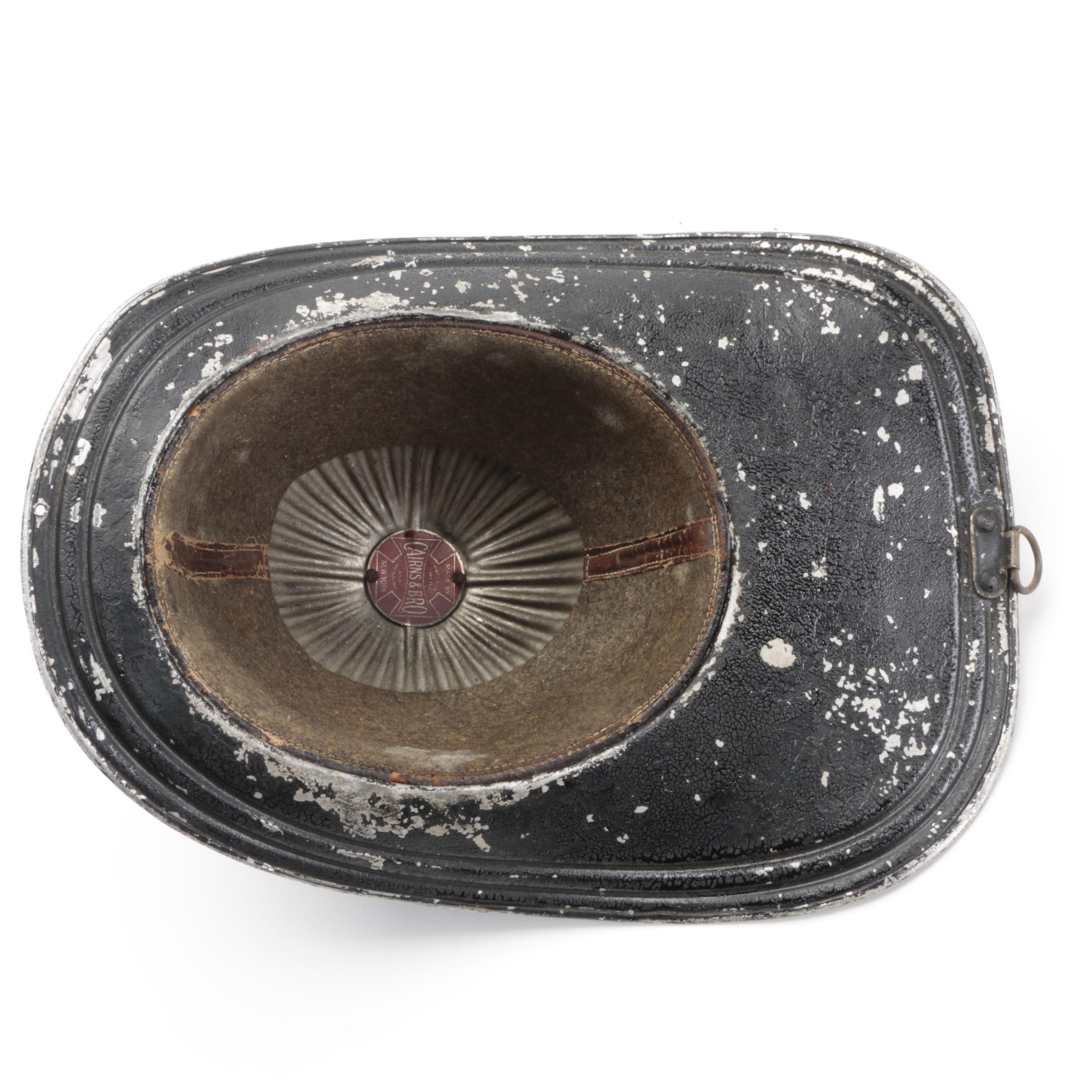 Cairns & Brothers "PFD 1" Metal and Leather Firefighting Helmet, Late 19th C.