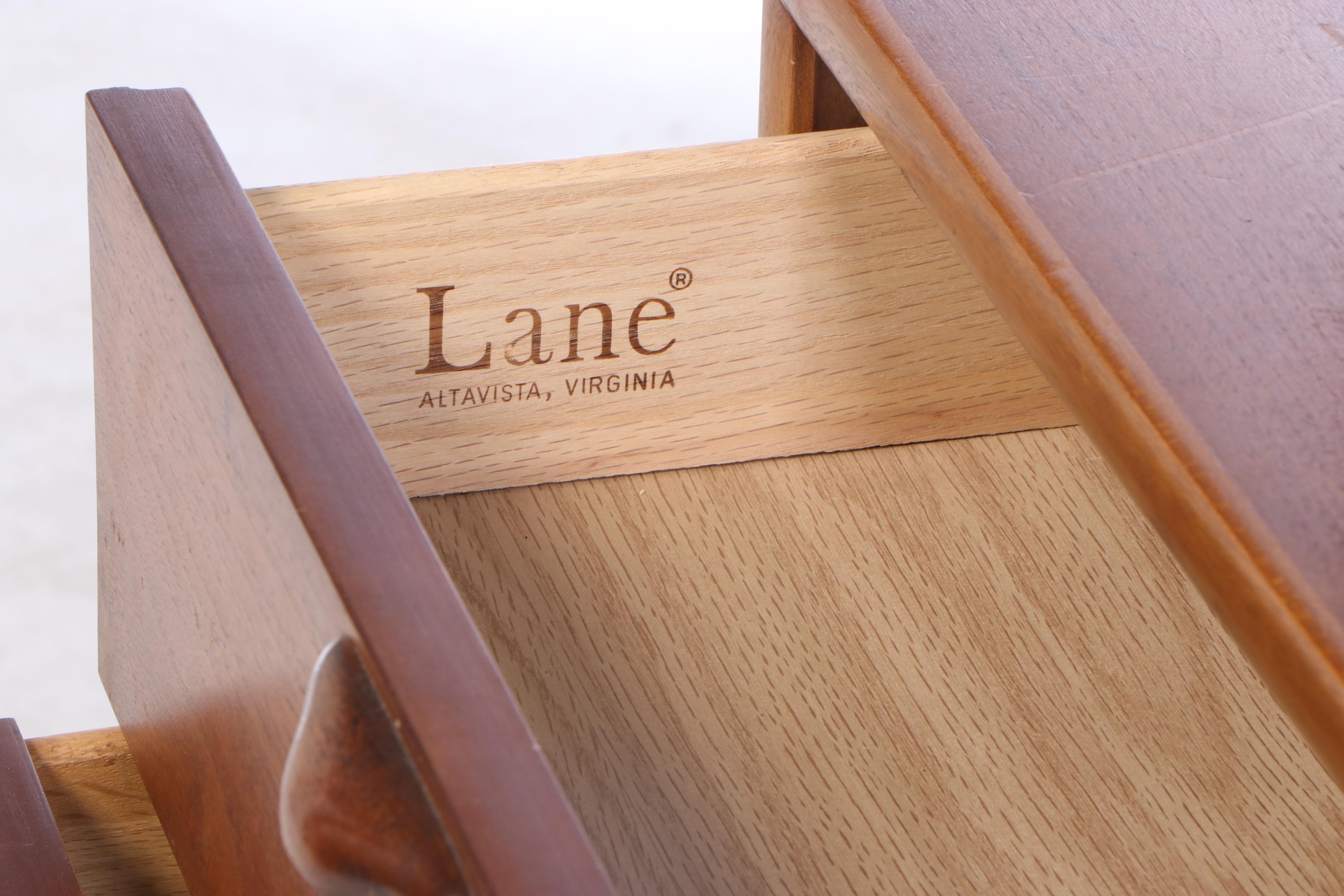 Lane "Perception" Mid Century Modern Walnut China Cabinet