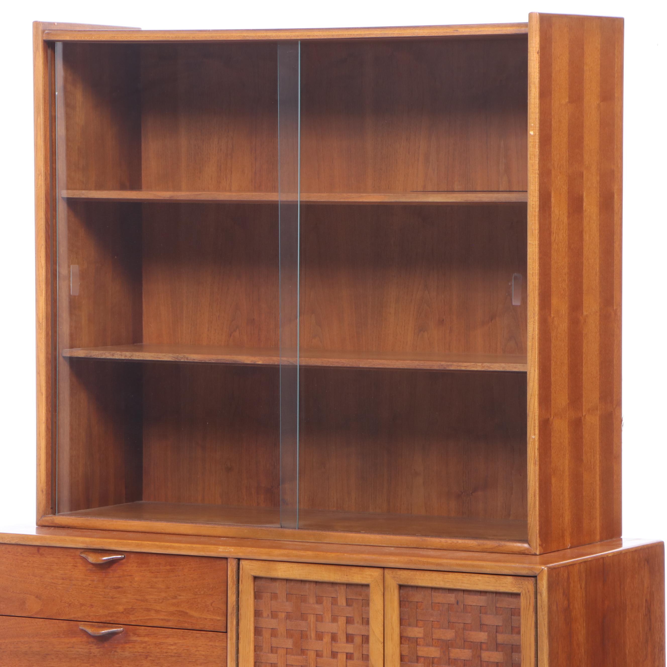 Lane "Perception" Mid Century Modern Walnut China Cabinet