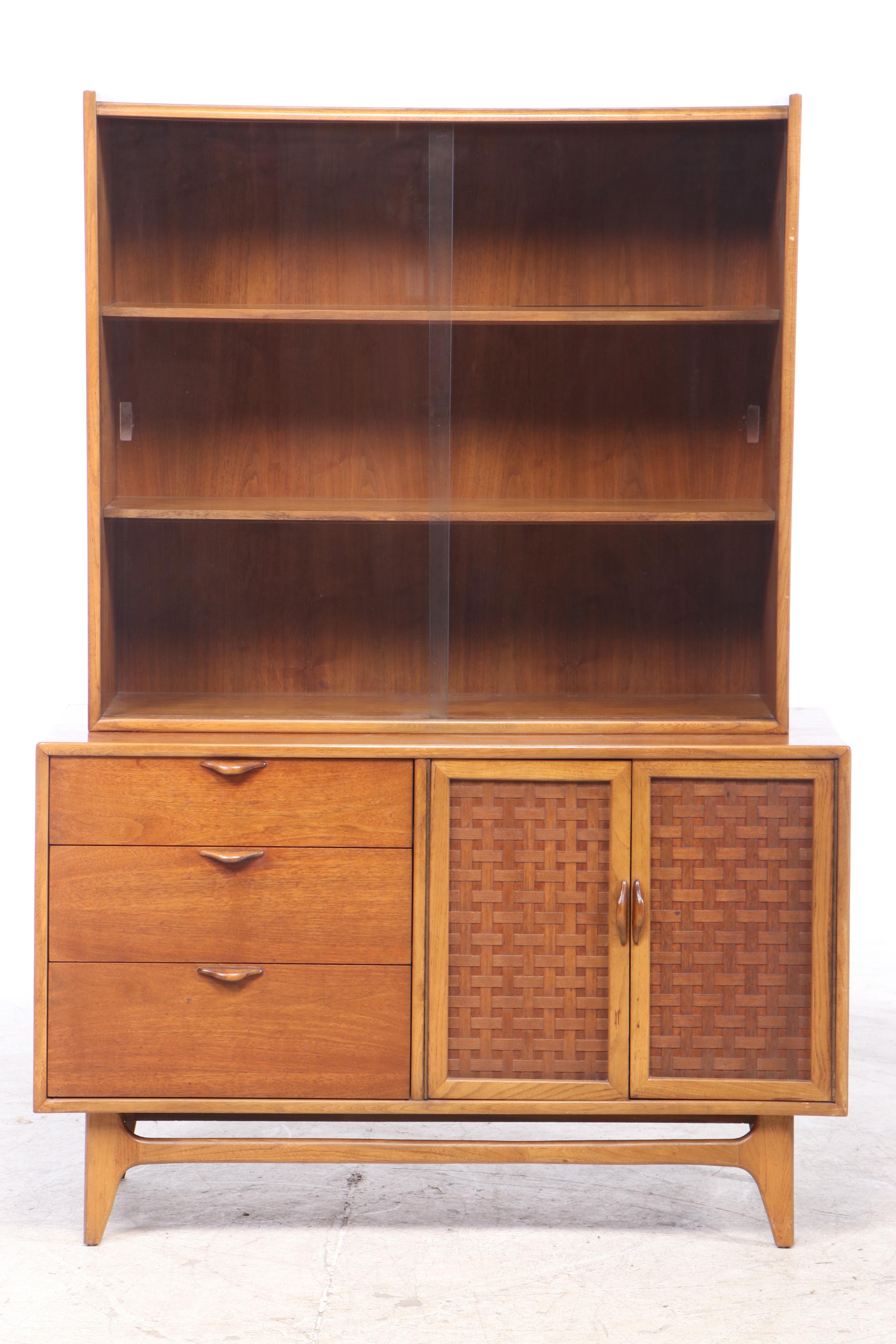 Lane "Perception" Mid Century Modern Walnut China Cabinet