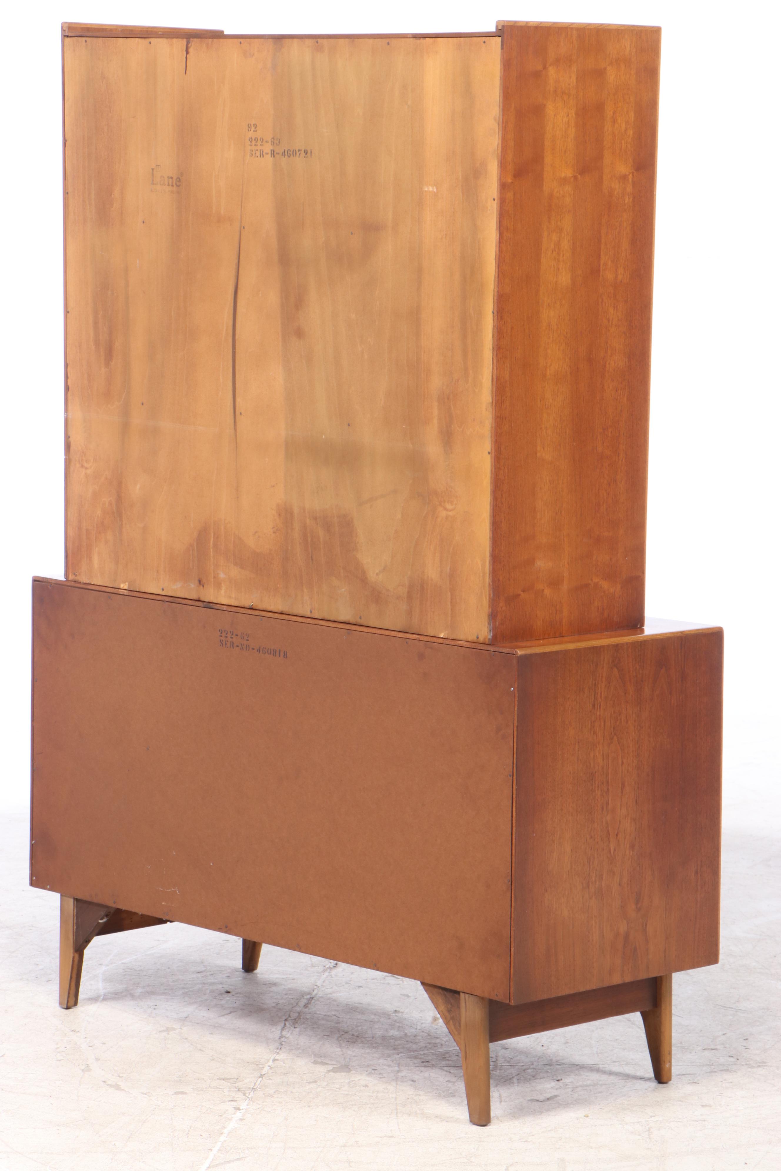Lane "Perception" Mid Century Modern Walnut China Cabinet