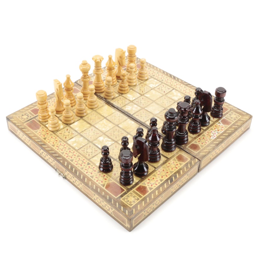 Damascene Style Chess Set