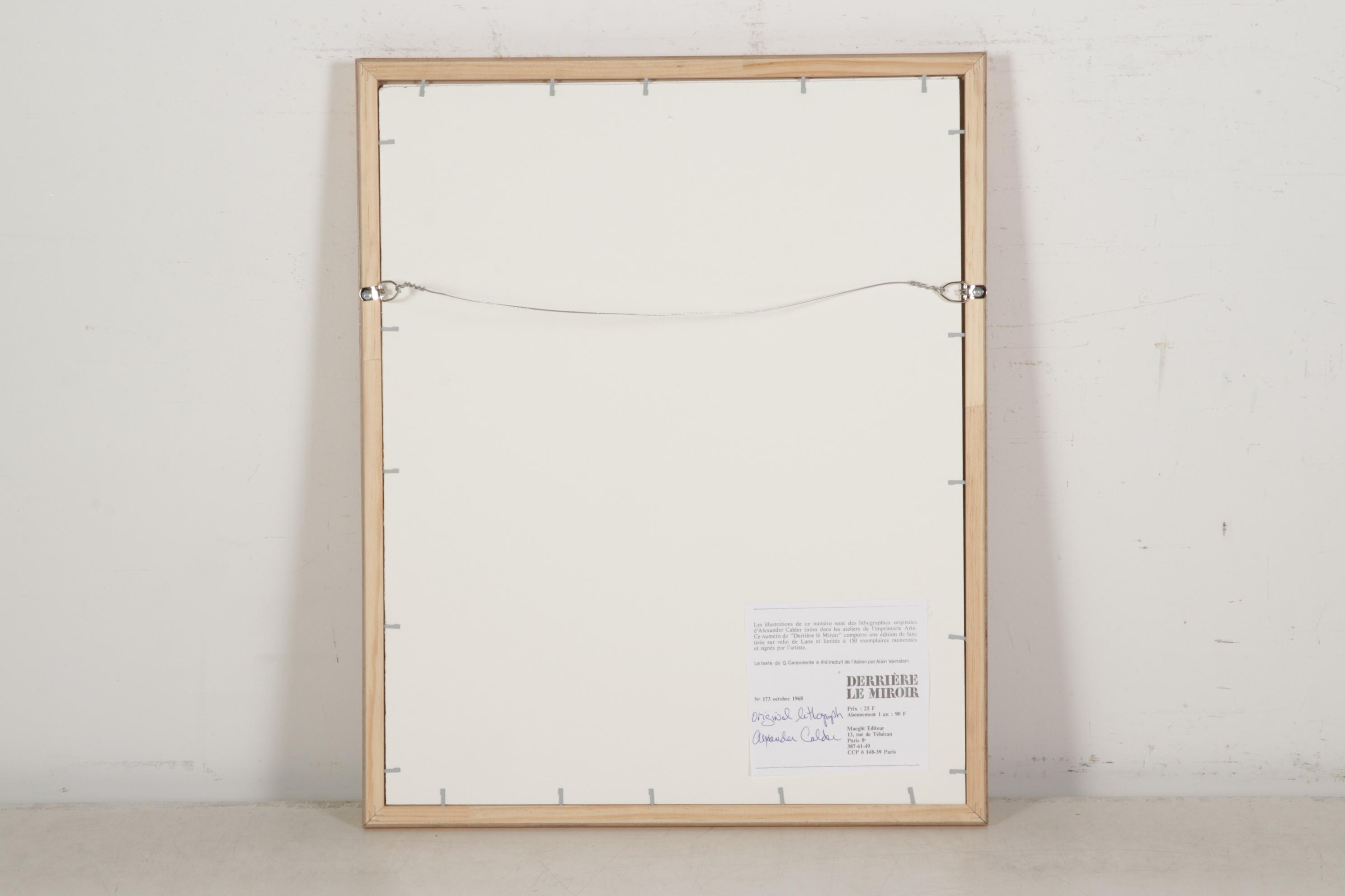 Alexander Calder Color Lithograph for "Derrière le Miroir," 1968