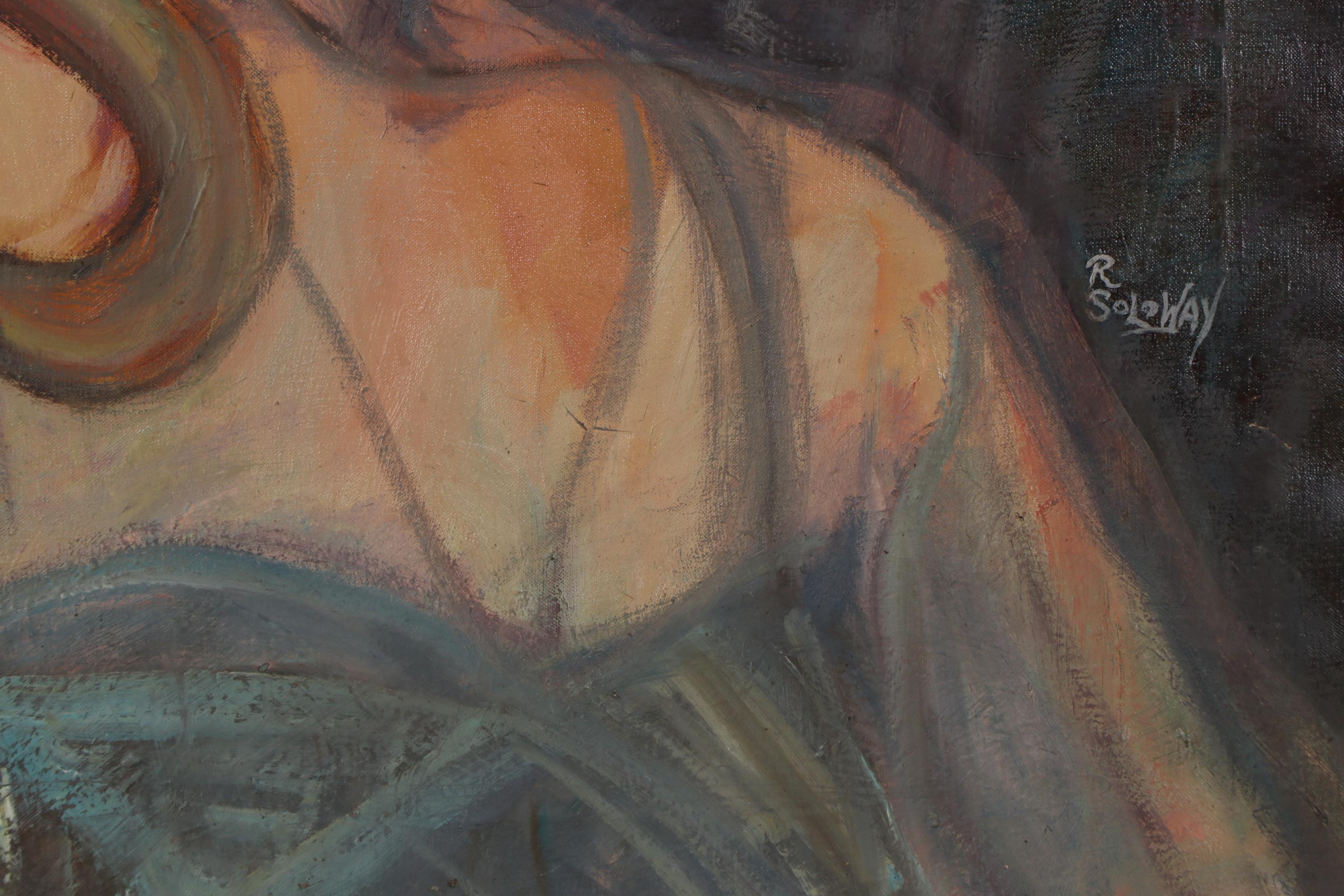 Reta Soloway Figural Oil Painting "Blond Young Woman," Late 20th Century