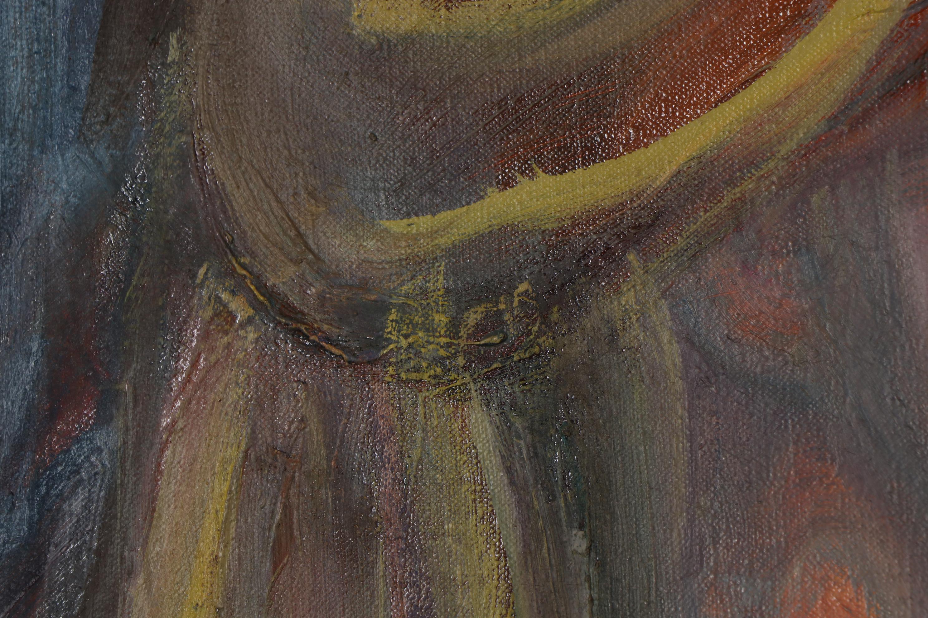 Reta Soloway Figural Oil Painting "Blond Young Woman," Late 20th Century