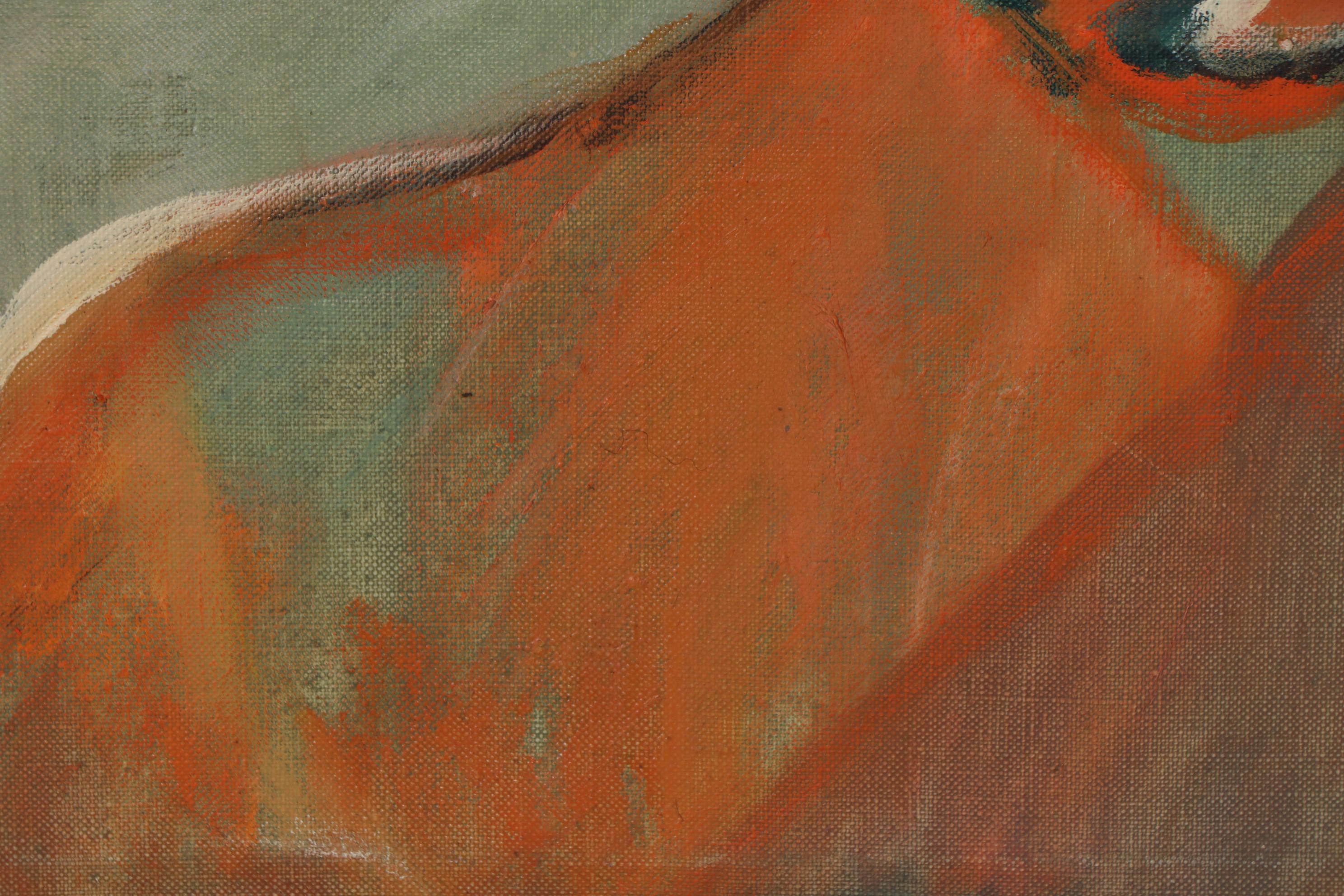 Reta Soloway Figural Oil Painting "Mrs. Western," Late 20th Century