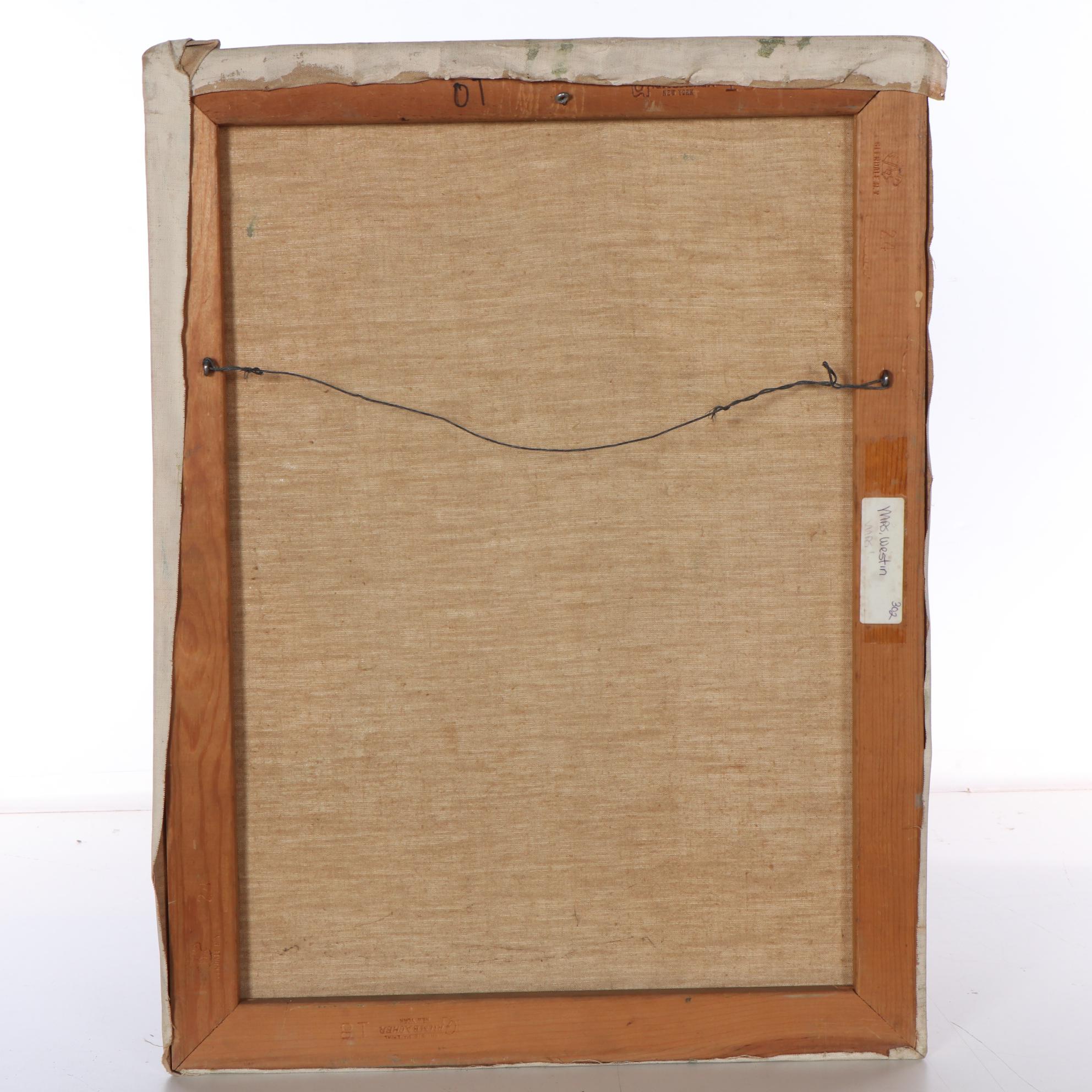 Reta Soloway Figural Oil Painting "Mrs. Western," Late 20th Century