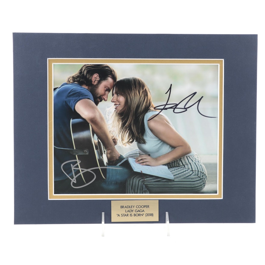 Bradley Cooper and Lady Gaga Signed "A Star is Born" Movie Photo Print