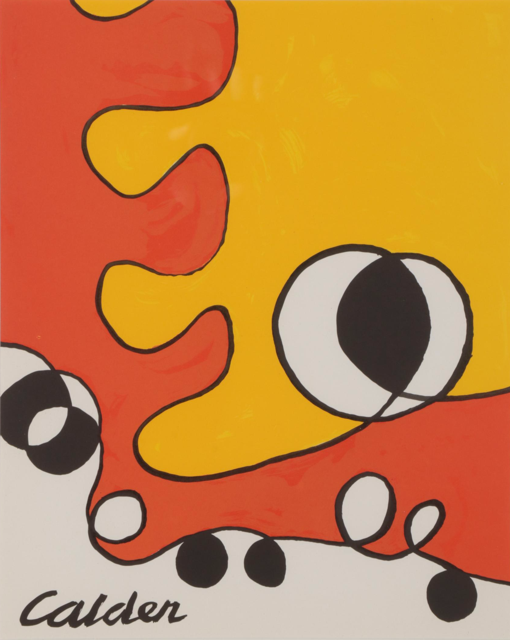 Alexander Calder Color Lithograph Cover for "Derrière le Miroir," 1968