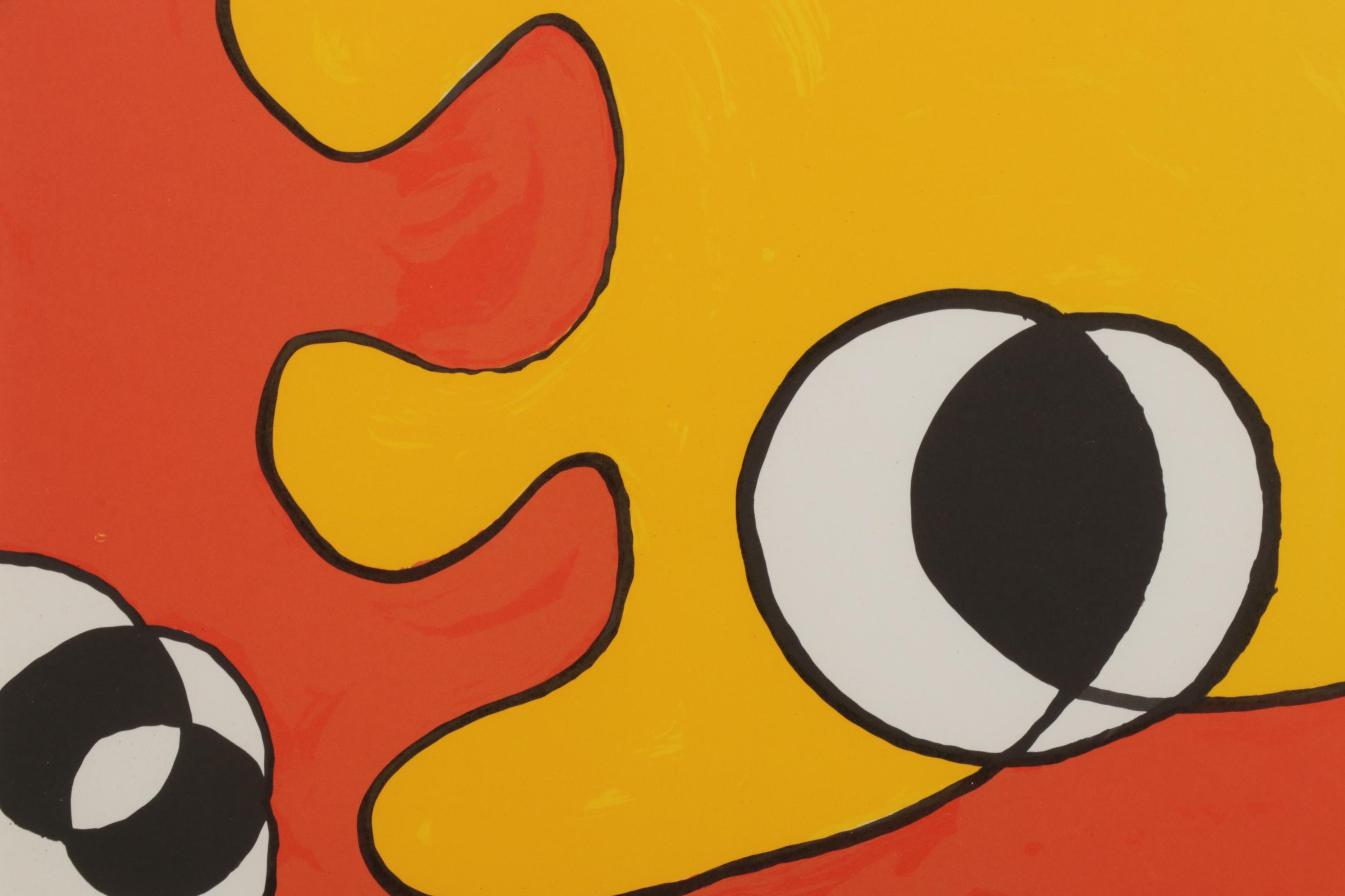 Alexander Calder Color Lithograph Cover for "Derrière le Miroir," 1968