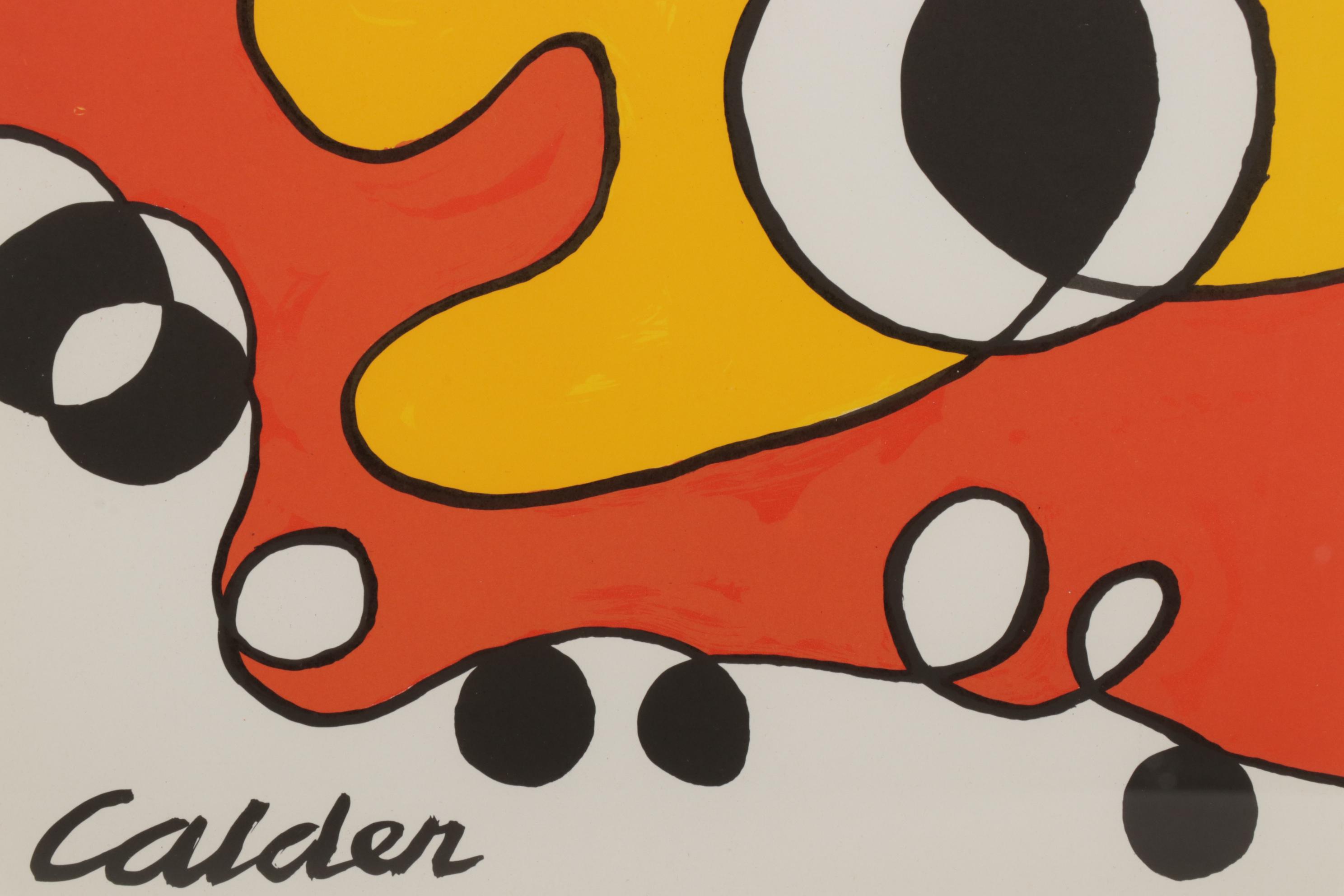 Alexander Calder Color Lithograph Cover for "Derrière le Miroir," 1968
