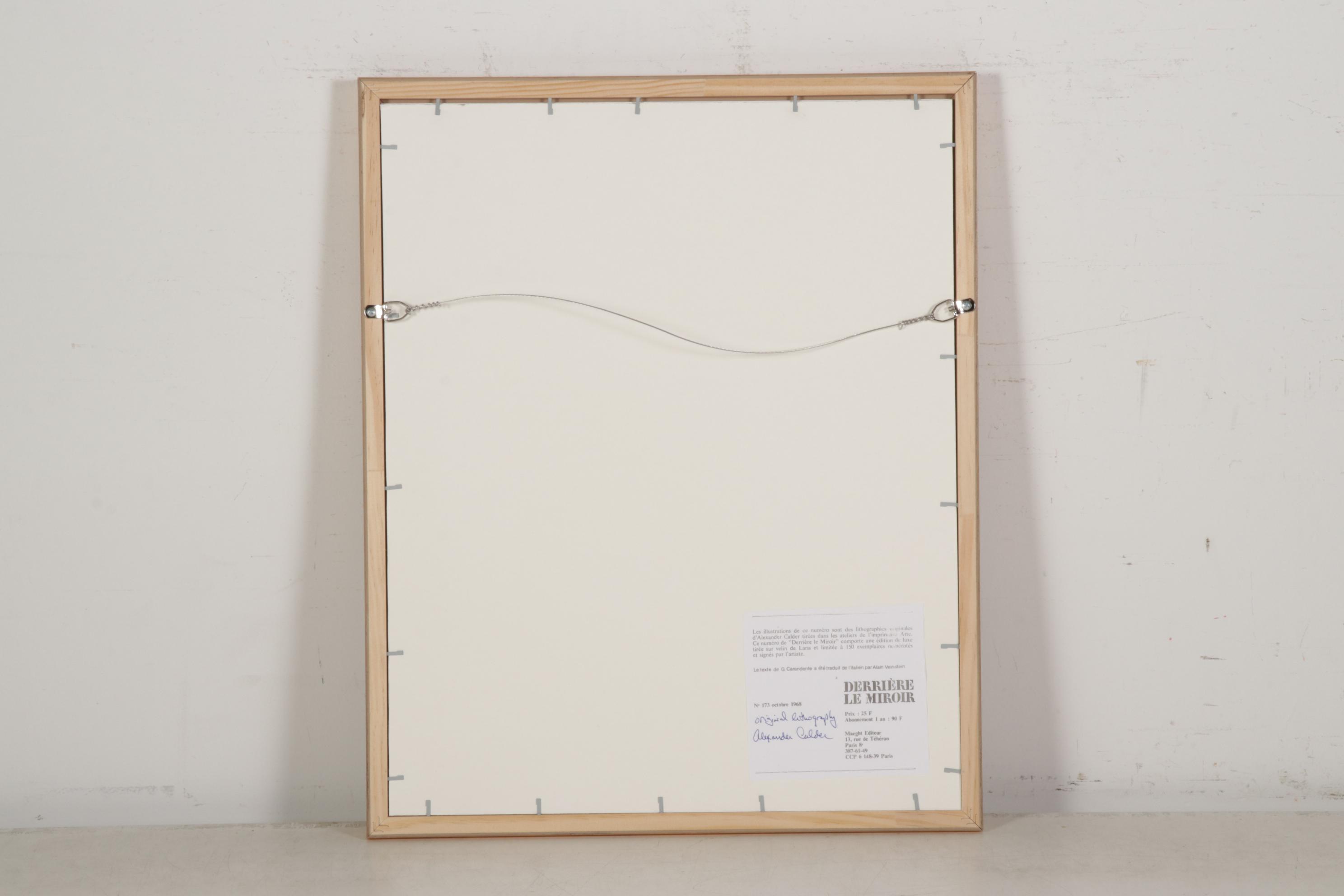 Alexander Calder Color Lithograph Cover for "Derrière le Miroir," 1968