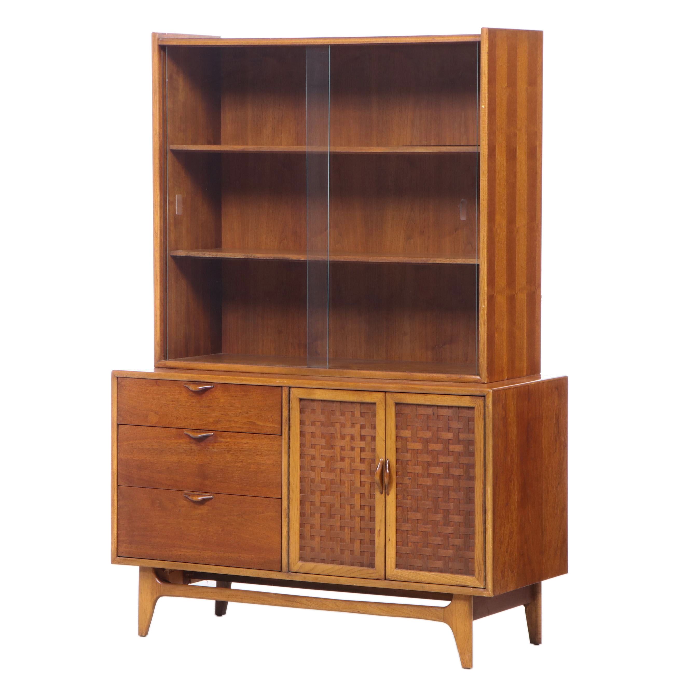 Lane "Perception" Mid Century Modern Walnut China Cabinet
