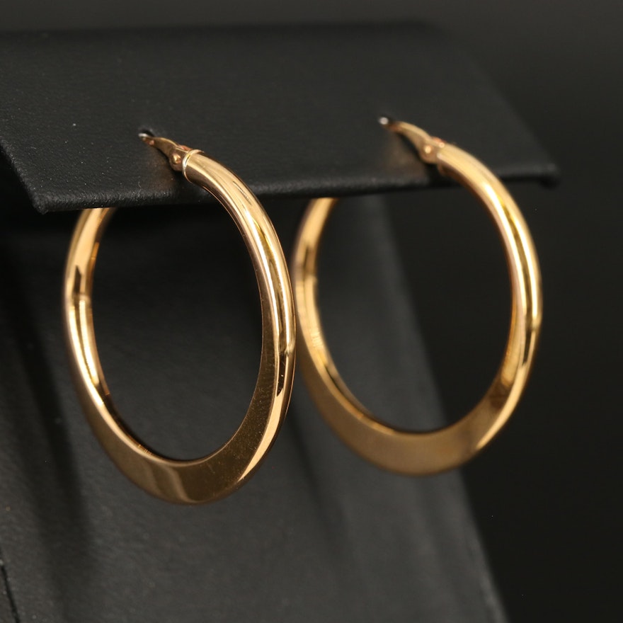 Italian 14K Hoop Earrings