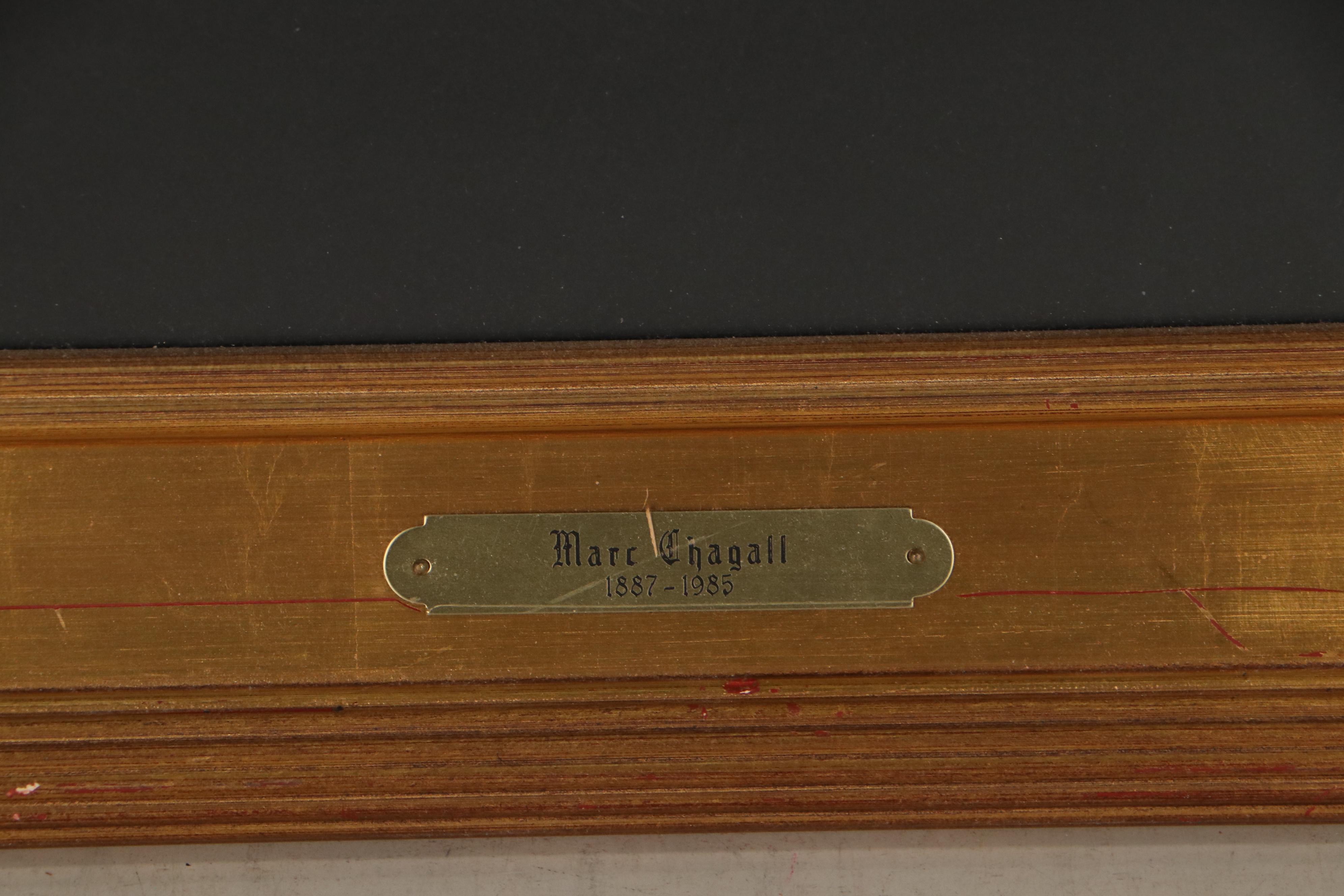 Marc Chagall Color Lithograph "Angel of Paradise"