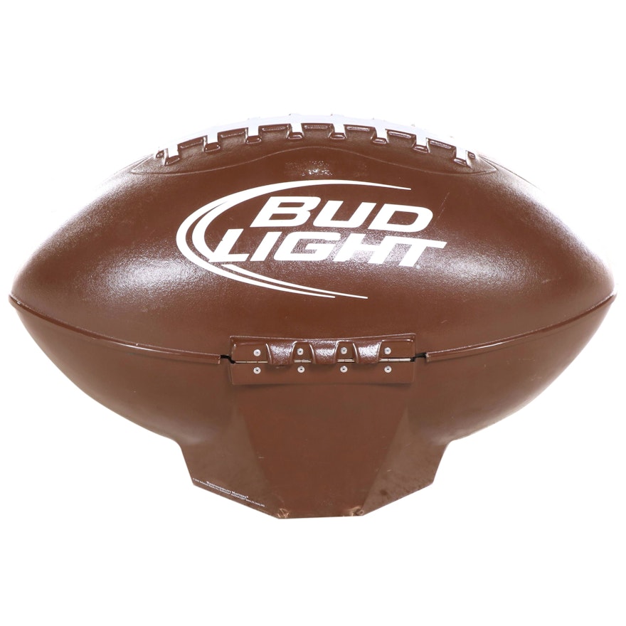 "BUD LIGHT" Molded Plastic Football Cooler