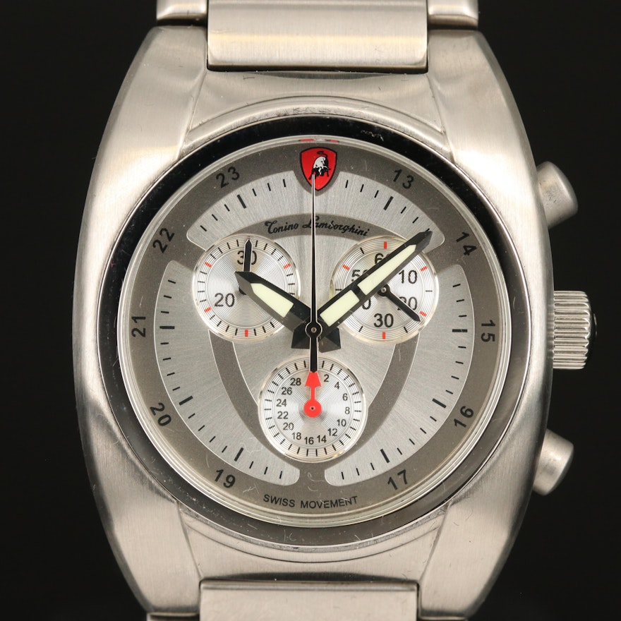 Tonino Lamborghini Chronograph Stainless Steel Wristwatch