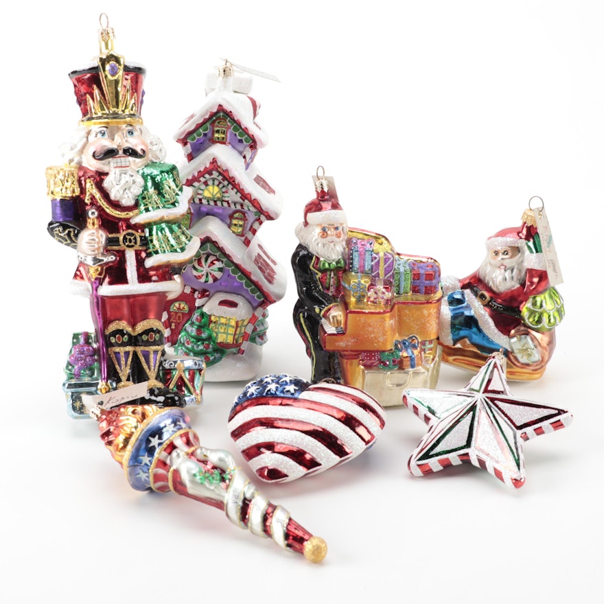 Christopher Radko Blown Glass Christmas Ornaments