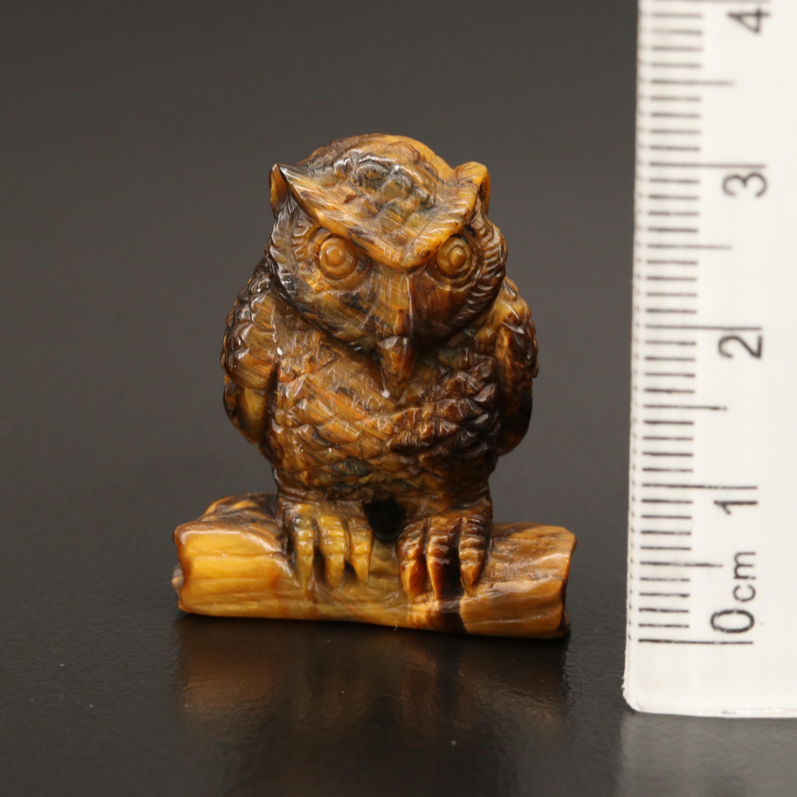 Loose Tiger's Eye Owl Figurine