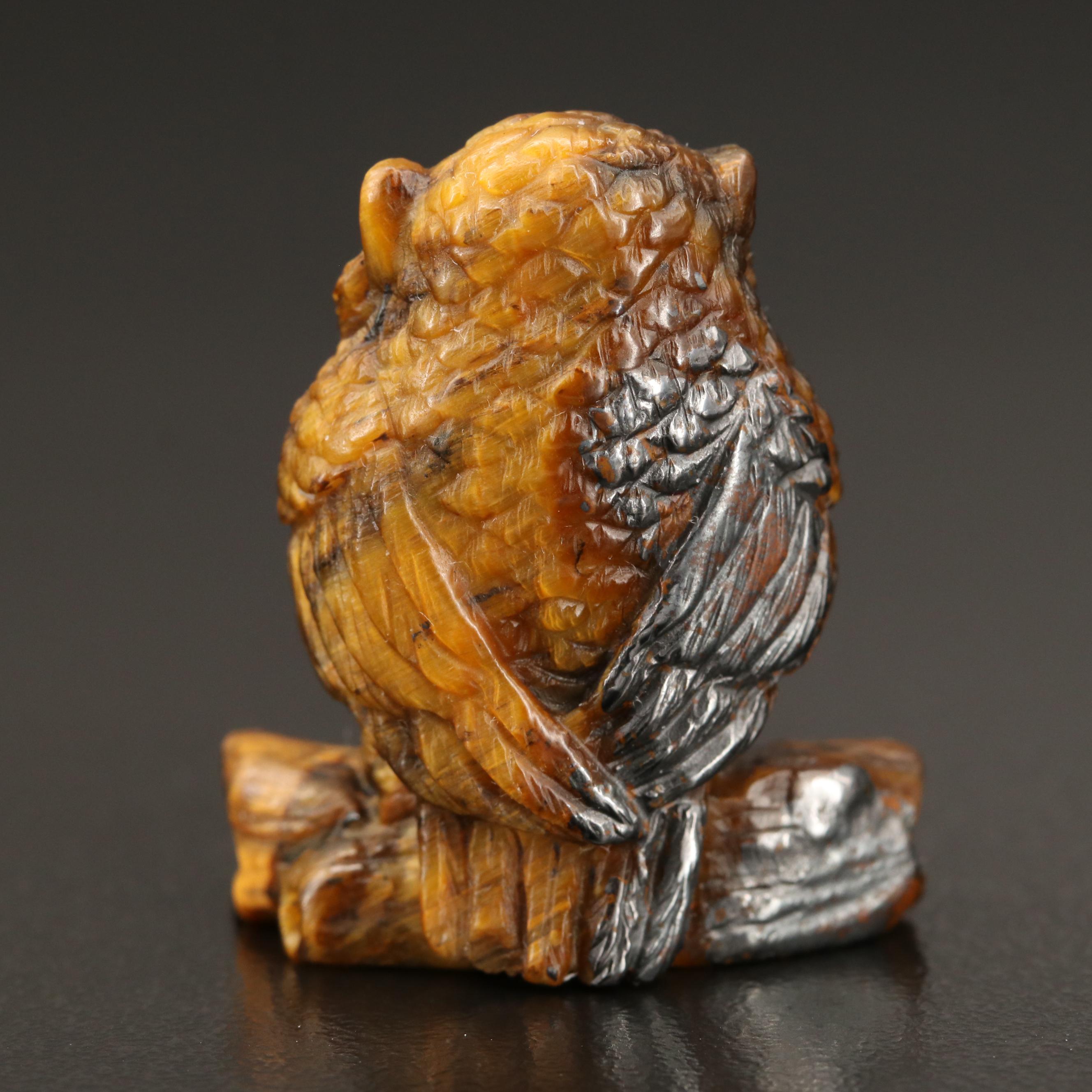 Loose Tiger's Eye Owl Figurine