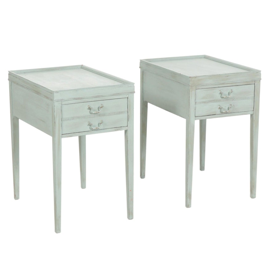 Pair of Painted Mahogany Side Tables, Early to Mid 20th Century