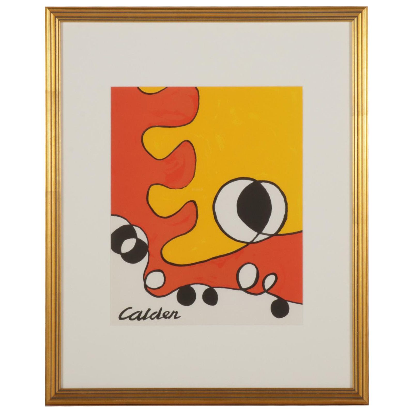 Alexander Calder Color Lithograph Cover for "Derrière le Miroir," 1968