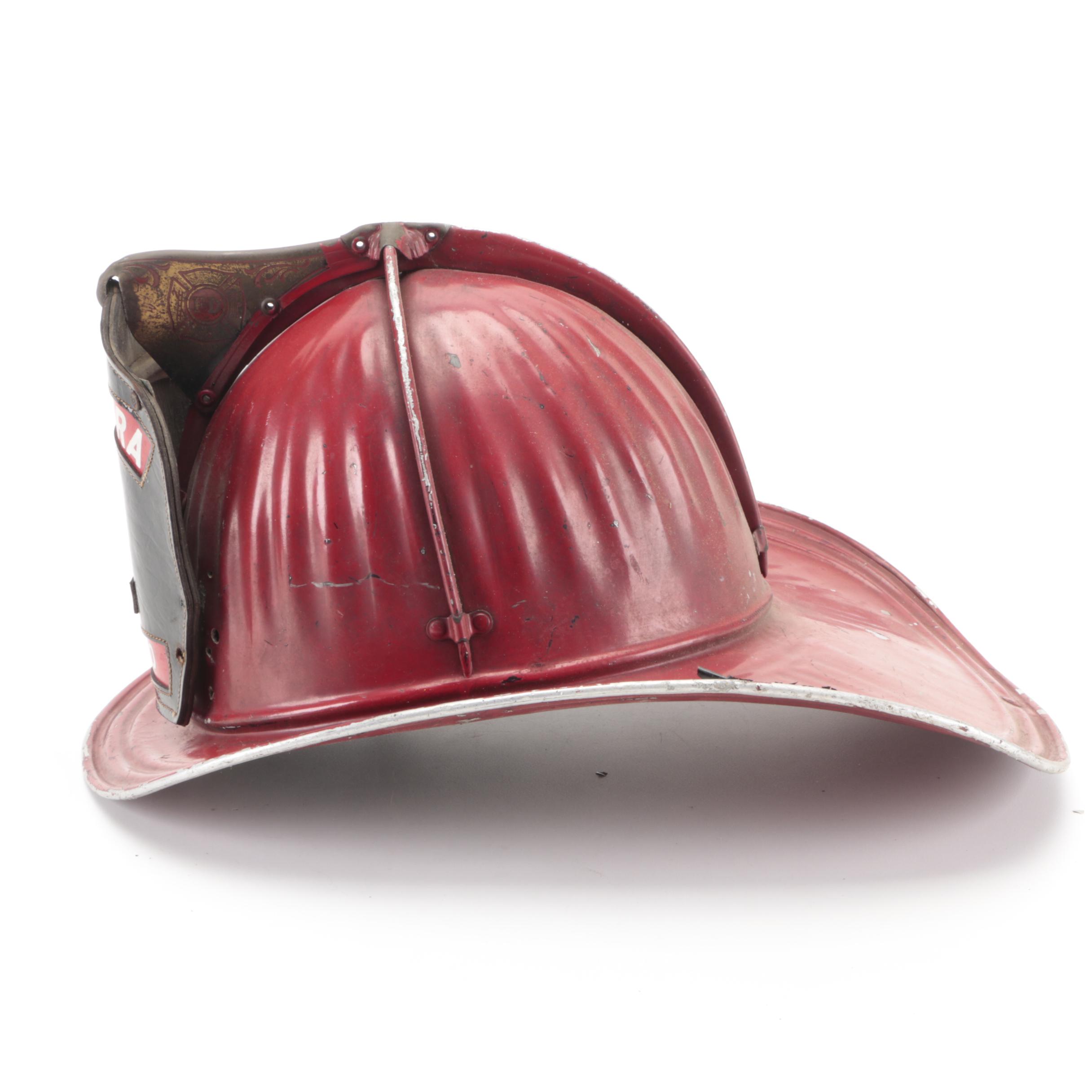 Cairns & Brothers "Engine 62" and "Marmora 1 MF Co." Firefighting Helmets, 1950s