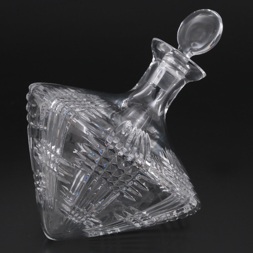 Cut Crystal Tilt Decanter with Stopper
