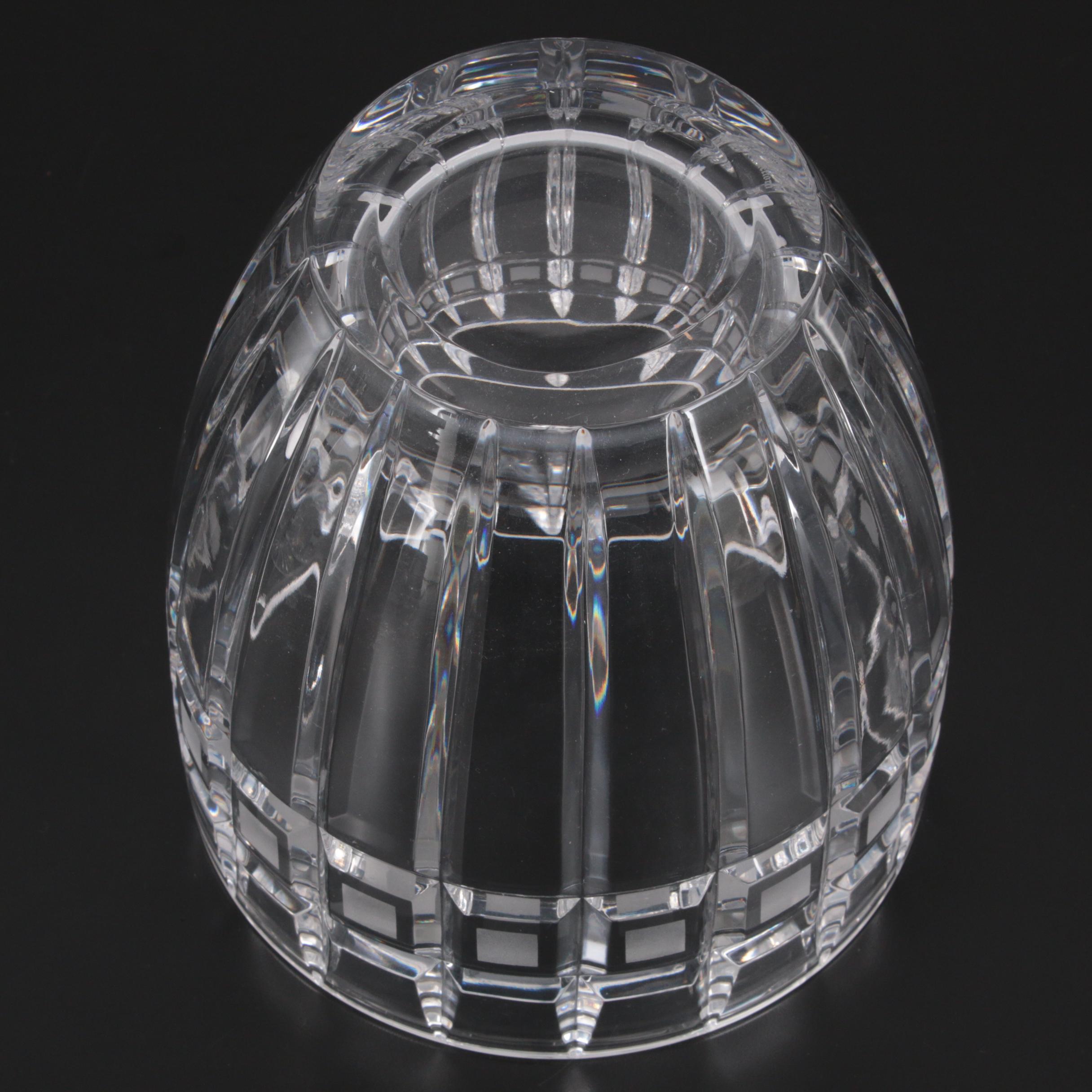 Waterford Crystal "Comeragh" Flutes and "Quadrata" Ice Bucket with Tongs