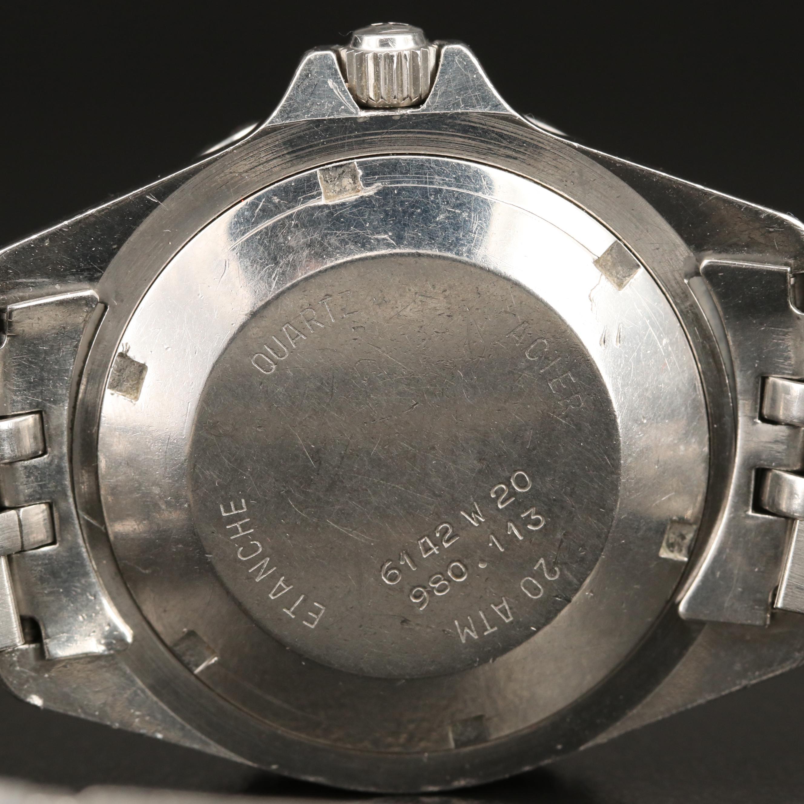 Vintage TAG Heuer 1000 Professional 200 Meters Stainless Steel Watch