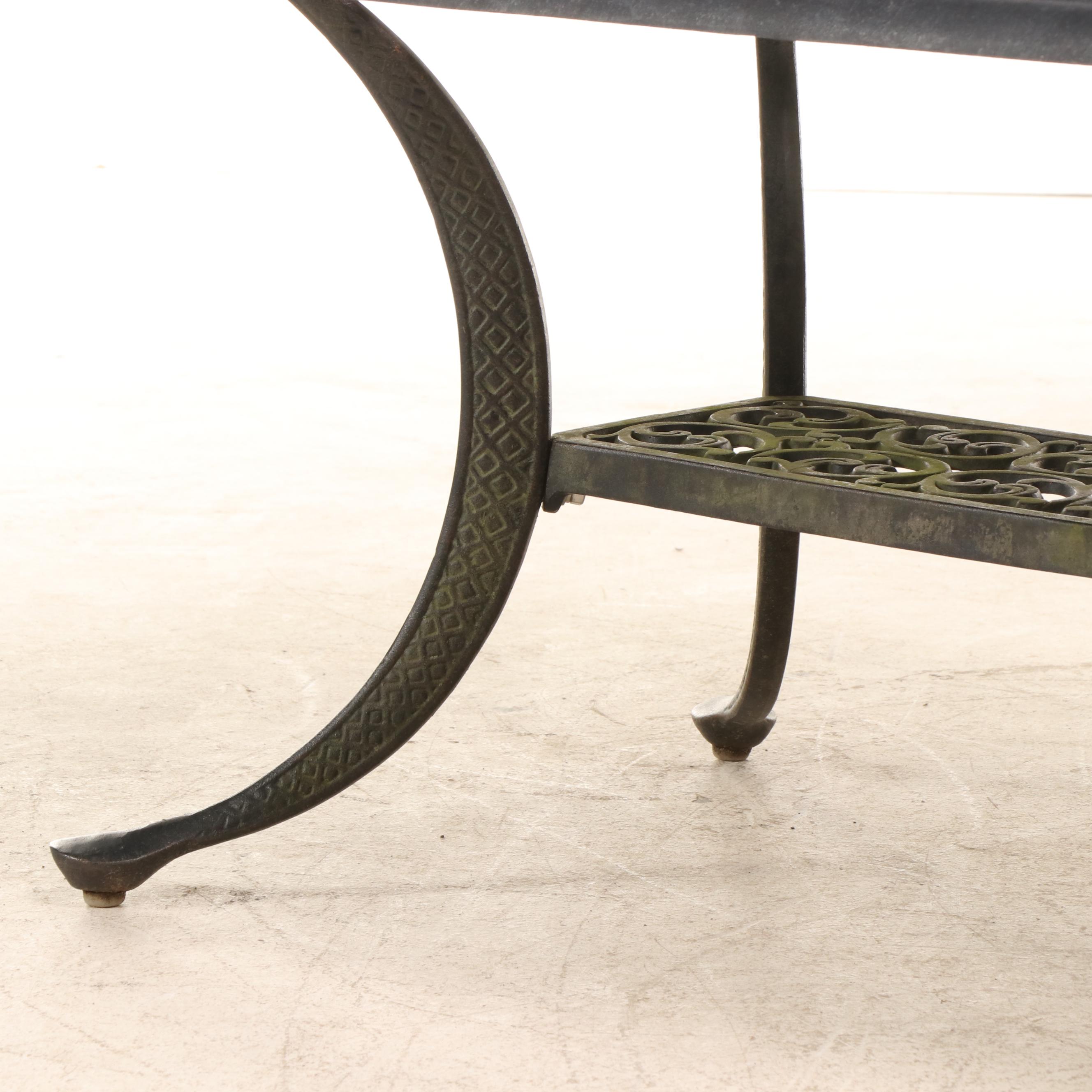 Cast Aluminum Patio Coffee Table