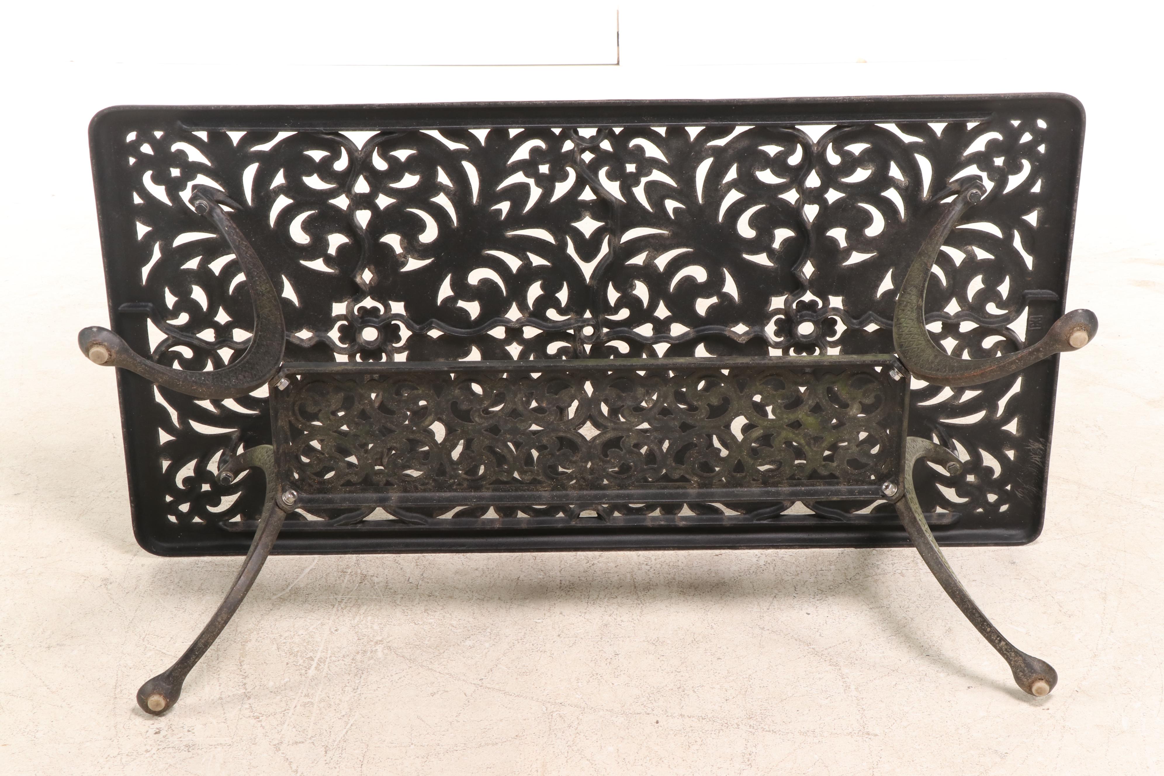 Cast Aluminum Patio Coffee Table