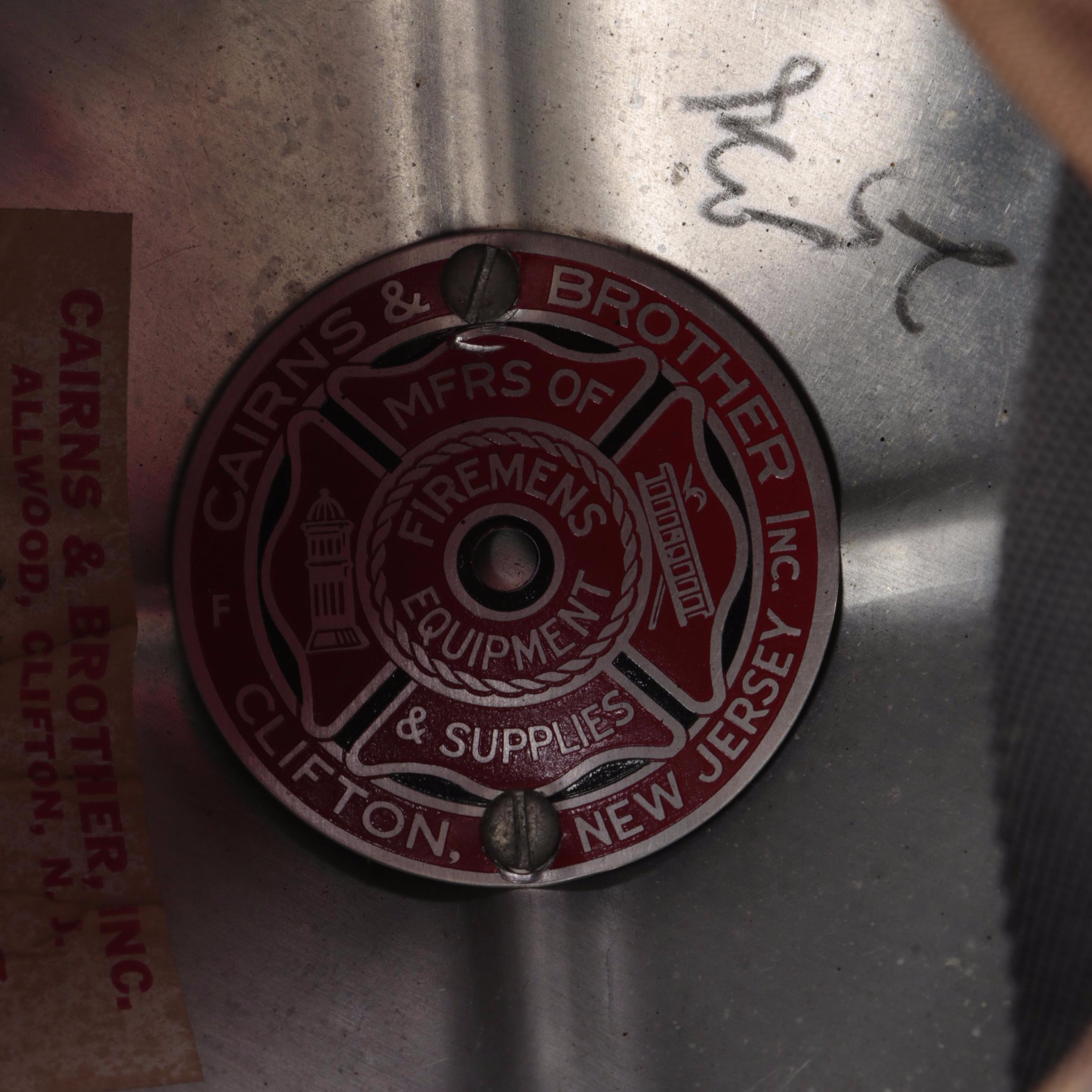 Cairns & Brothers "Engine 2 PFD" and "Chief PFD" Firefighting Helmets, 1950s