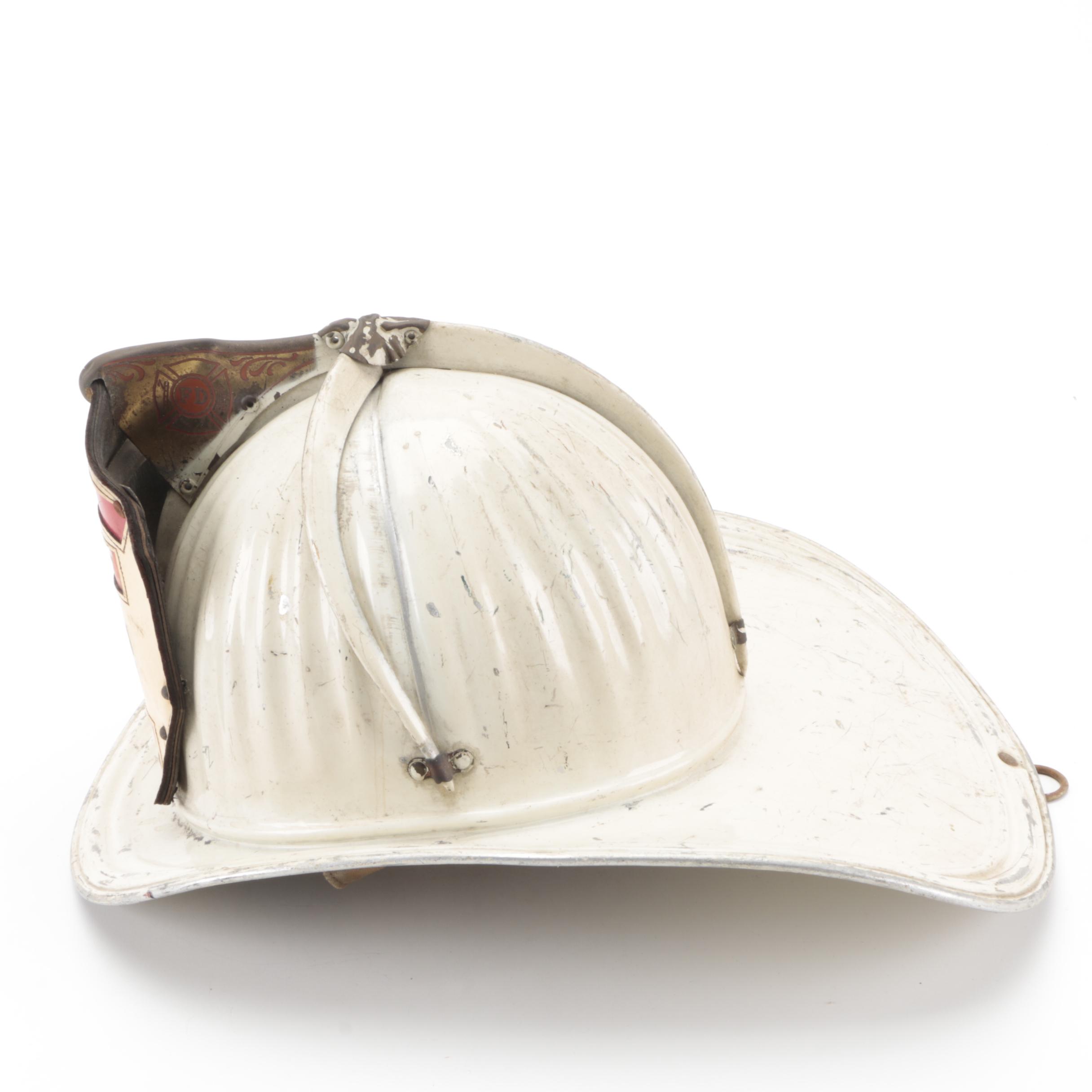 Cairns & Brothers "Engine 2 PFD" and "Chief PFD" Firefighting Helmets, 1950s