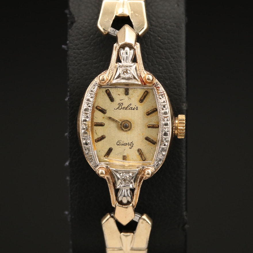 14K and Diamond Wristwatch Case for Scrap